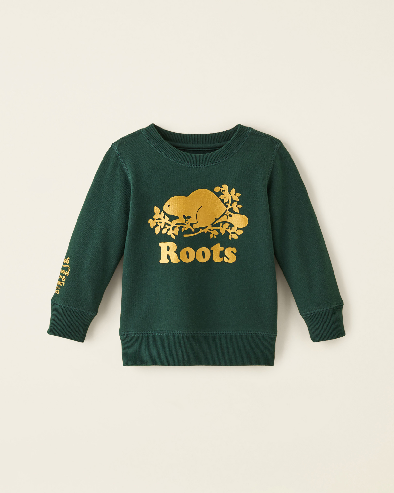 Roots Baby 50th Cooper Sweatshirt in Varsity Green