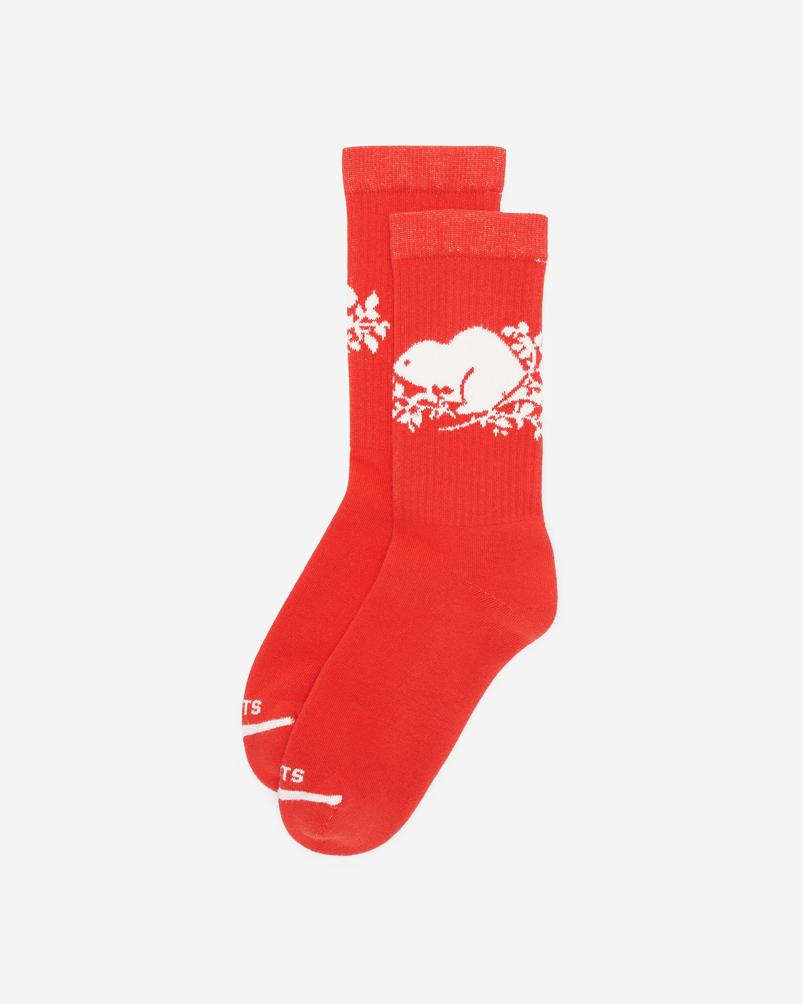 Roots Adult Cooper Beaver Sock in Cardinal Red