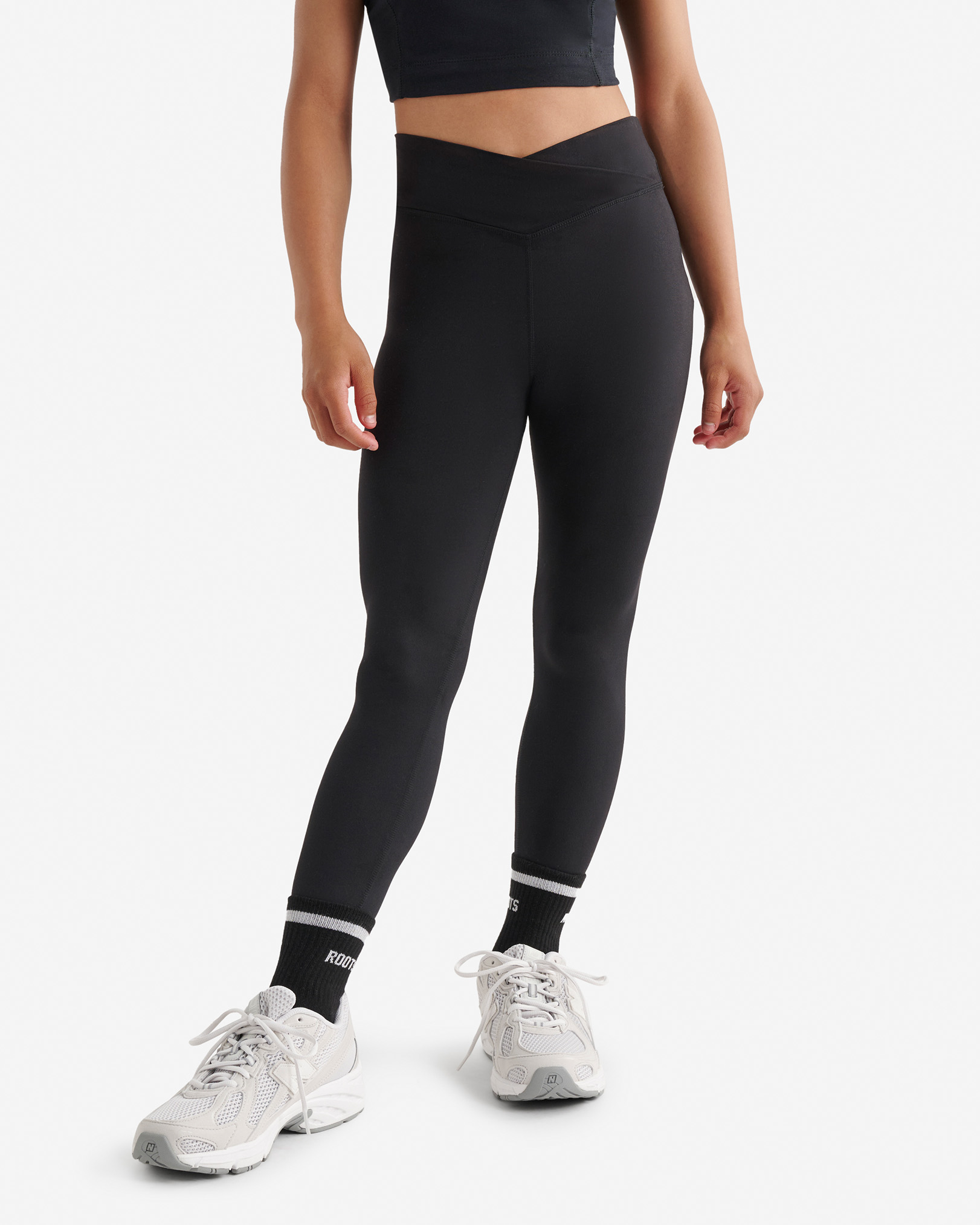 Roots Girl's Active Wrap Legging in Black
