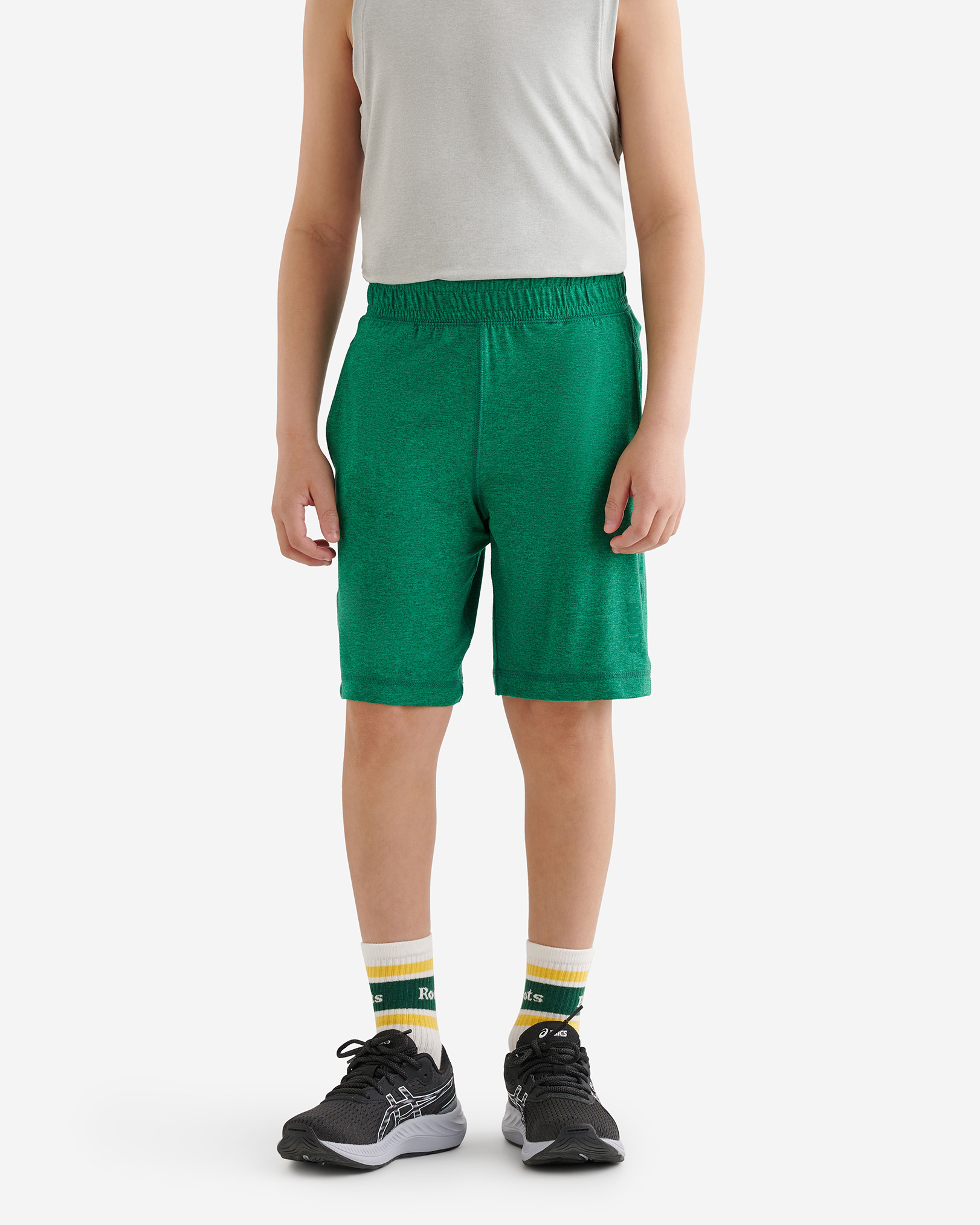 Roots Boy's Active Essential Short in Green Jacket Pepper