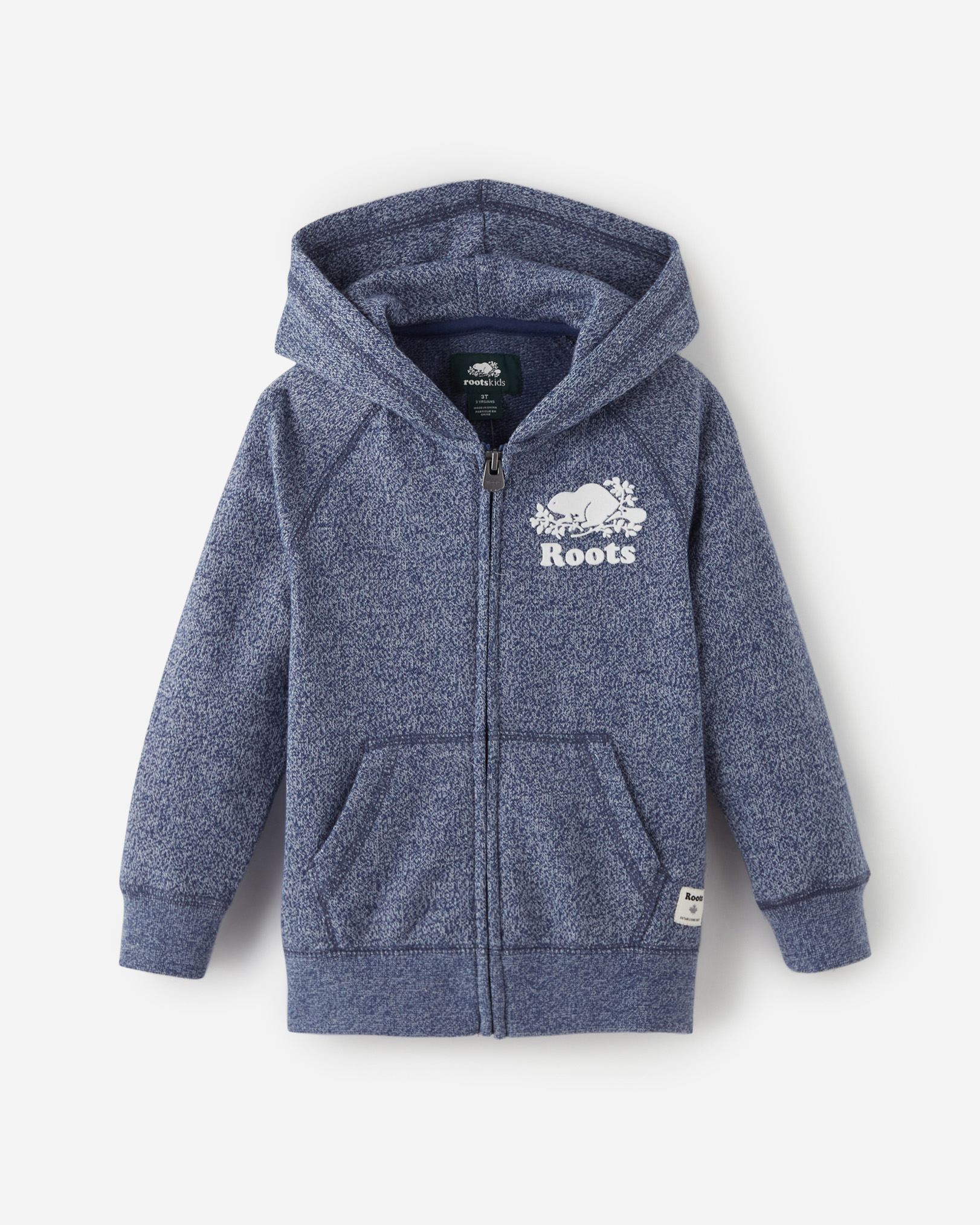 Roots Toddler Original Full Zip Hoodie in Oceana Pepper