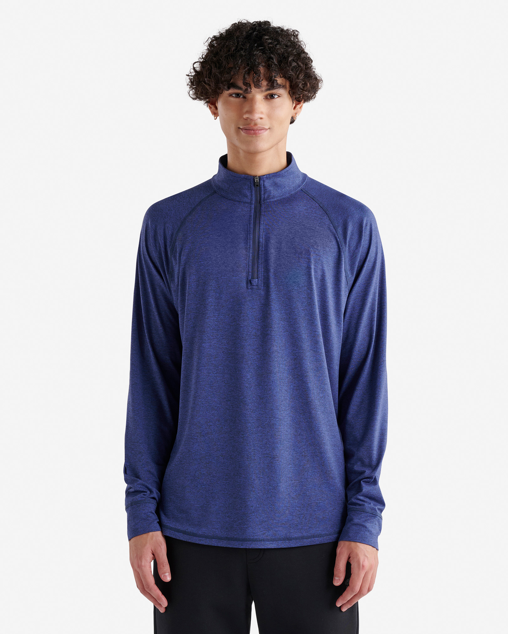 Roots Renew Zip Stein T-Shirt in Blue Eclipse Pepper