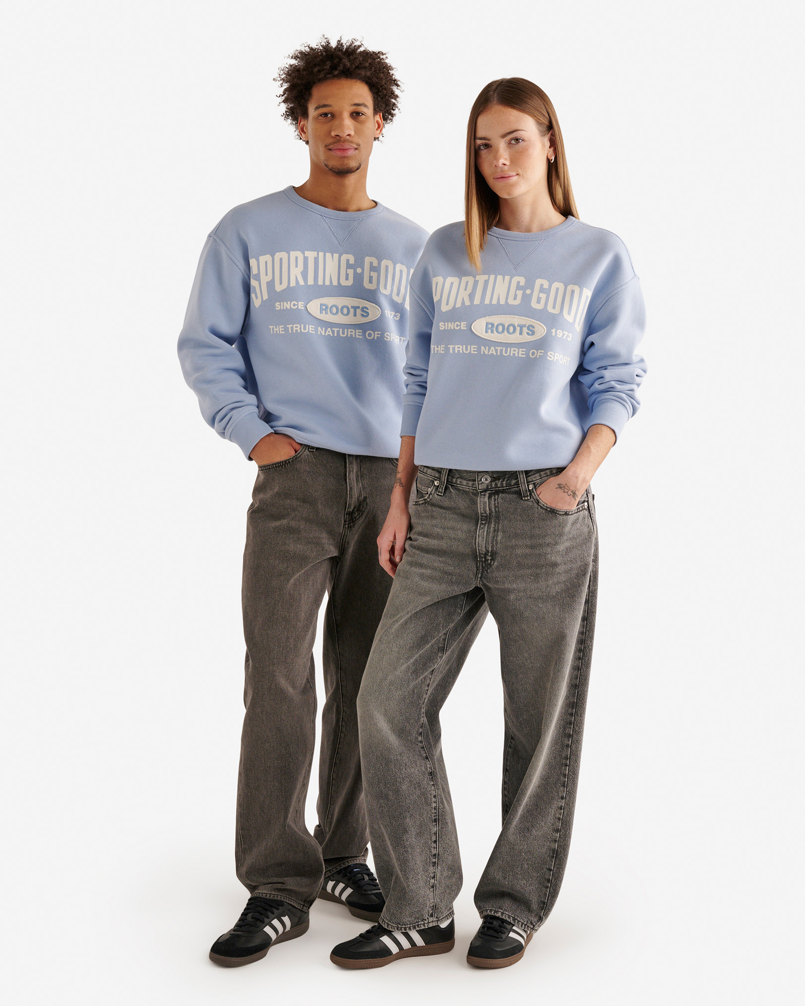 Roots Sporting Goods 99 Crew Sweatshirt in Chalk Blue