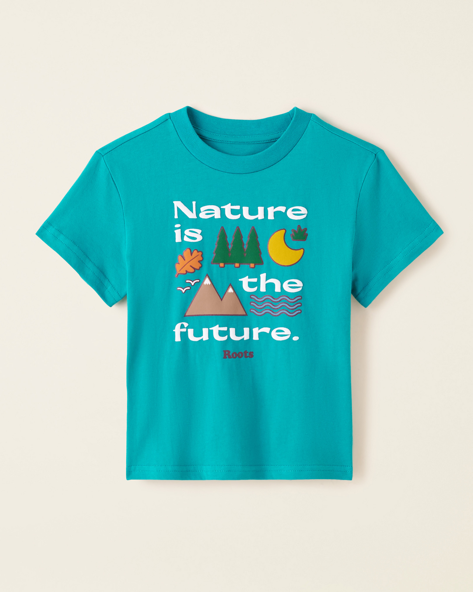 Roots Toddler Nature Club Graphic T-Shirt in Viridian Green