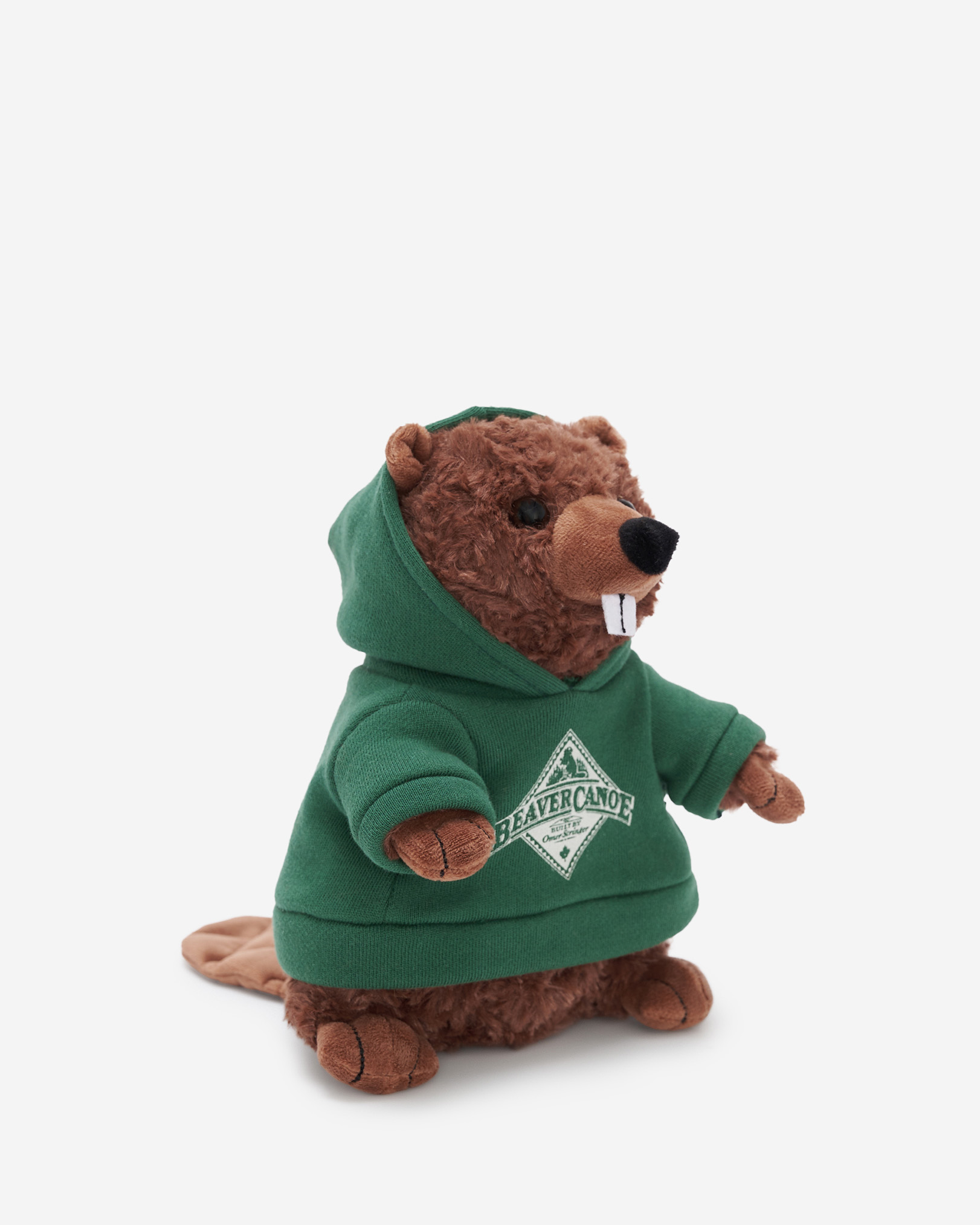 Roots Beaver Canoe Stuffie in Forest Green