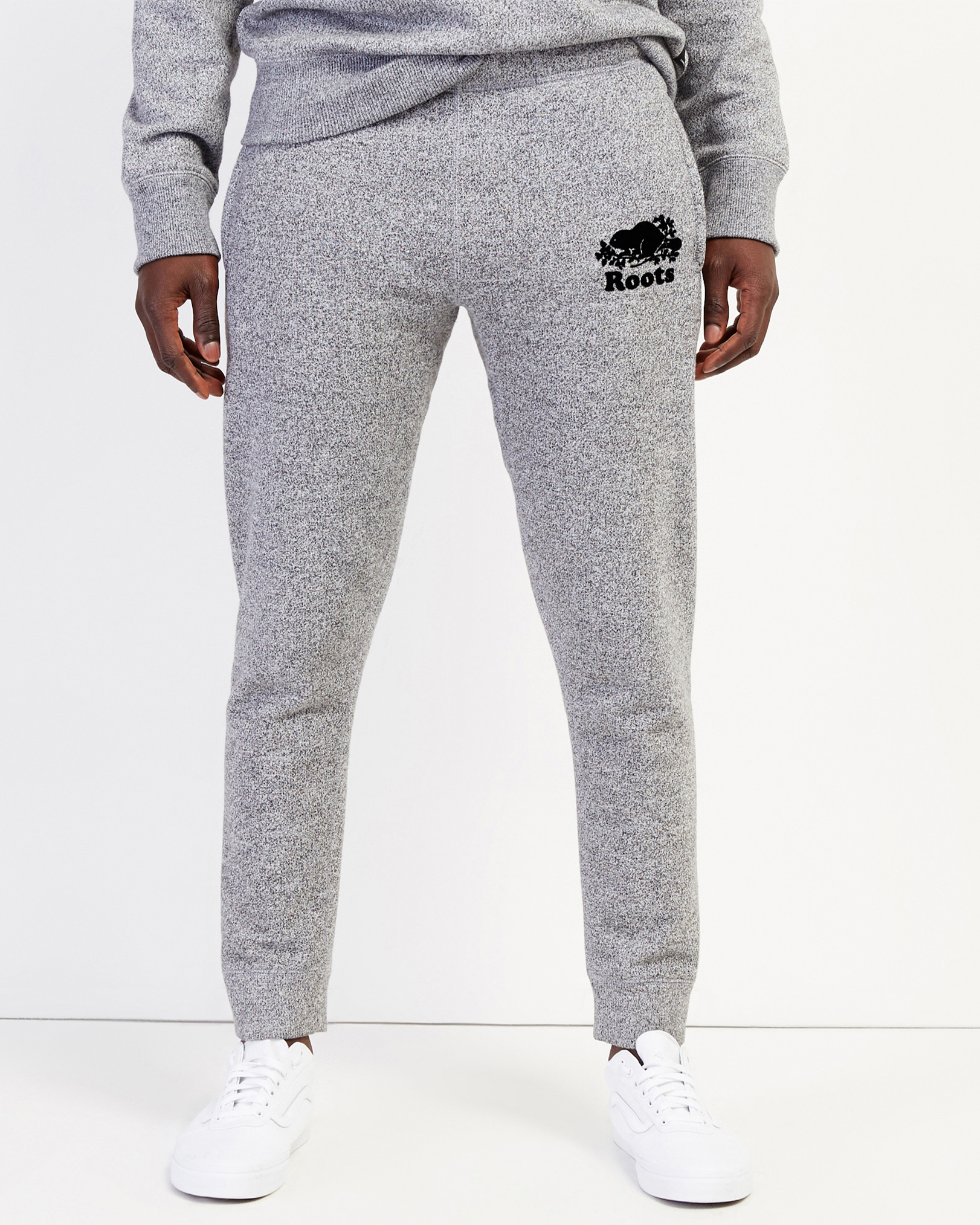 Roots Park Slim Sweatpant in Salt/Pepper