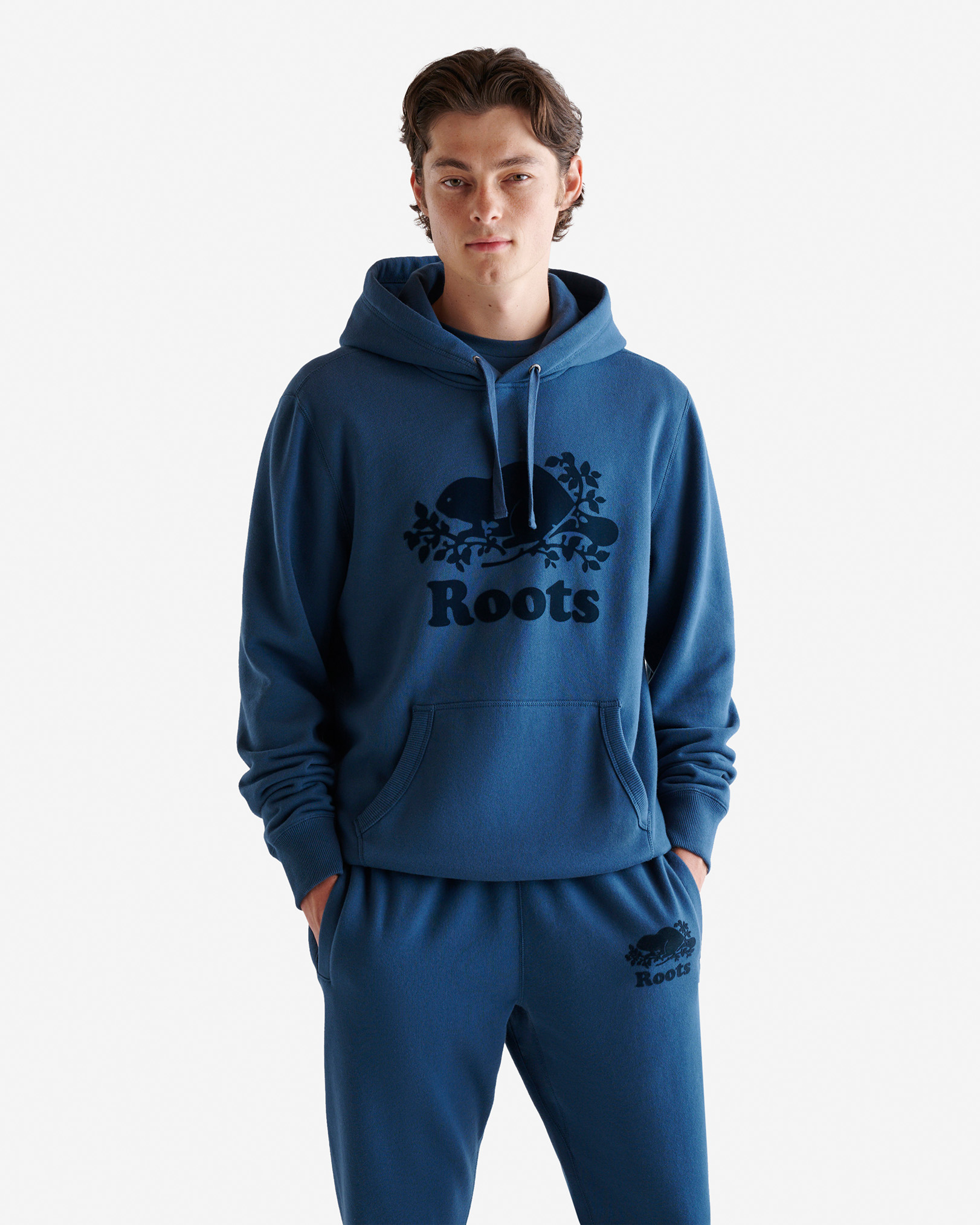Roots Organic Original Kanga Hoodie in Moonlit Ocean Blue