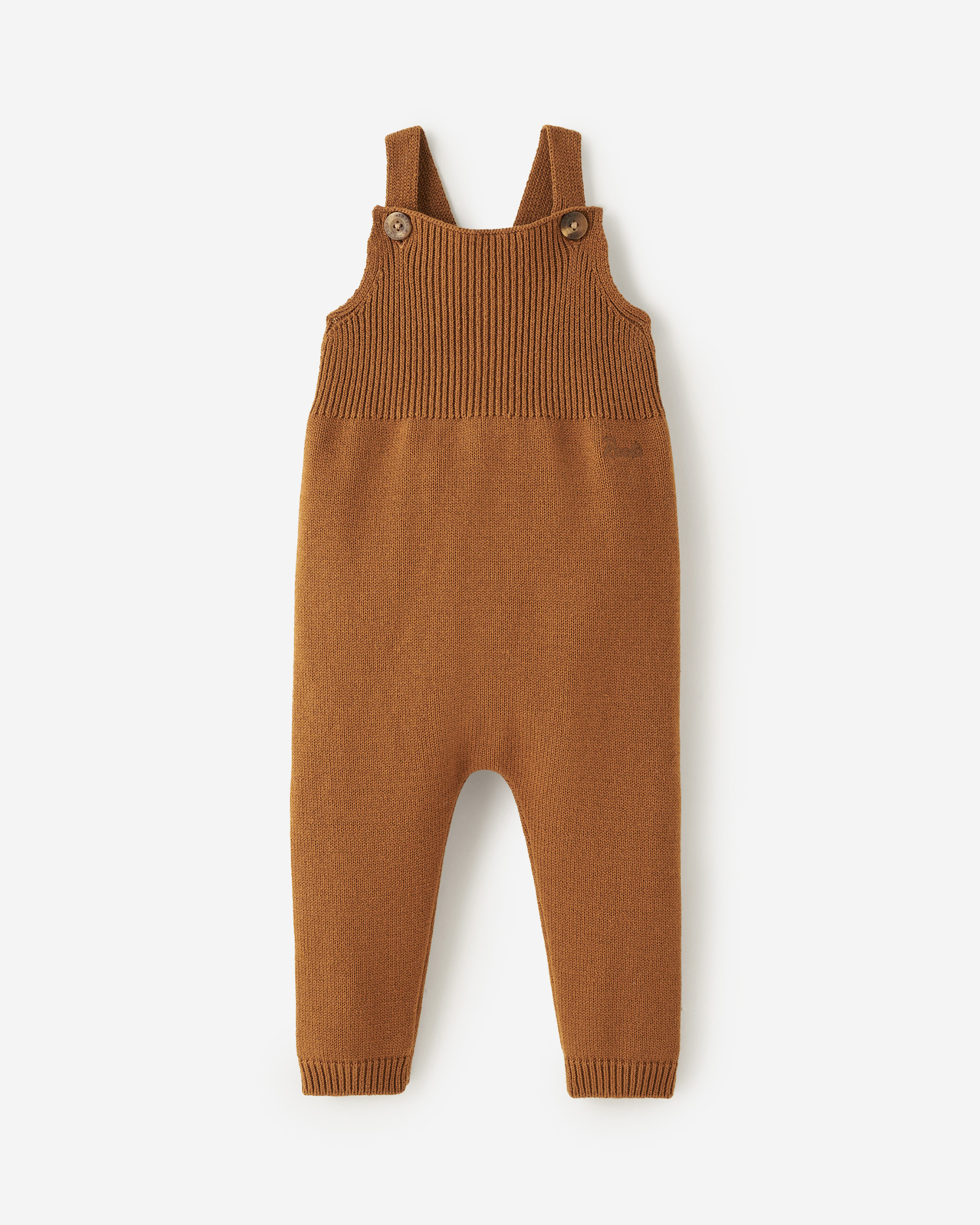 Roots Baby Sweater Knit Overall in Tannery Brown