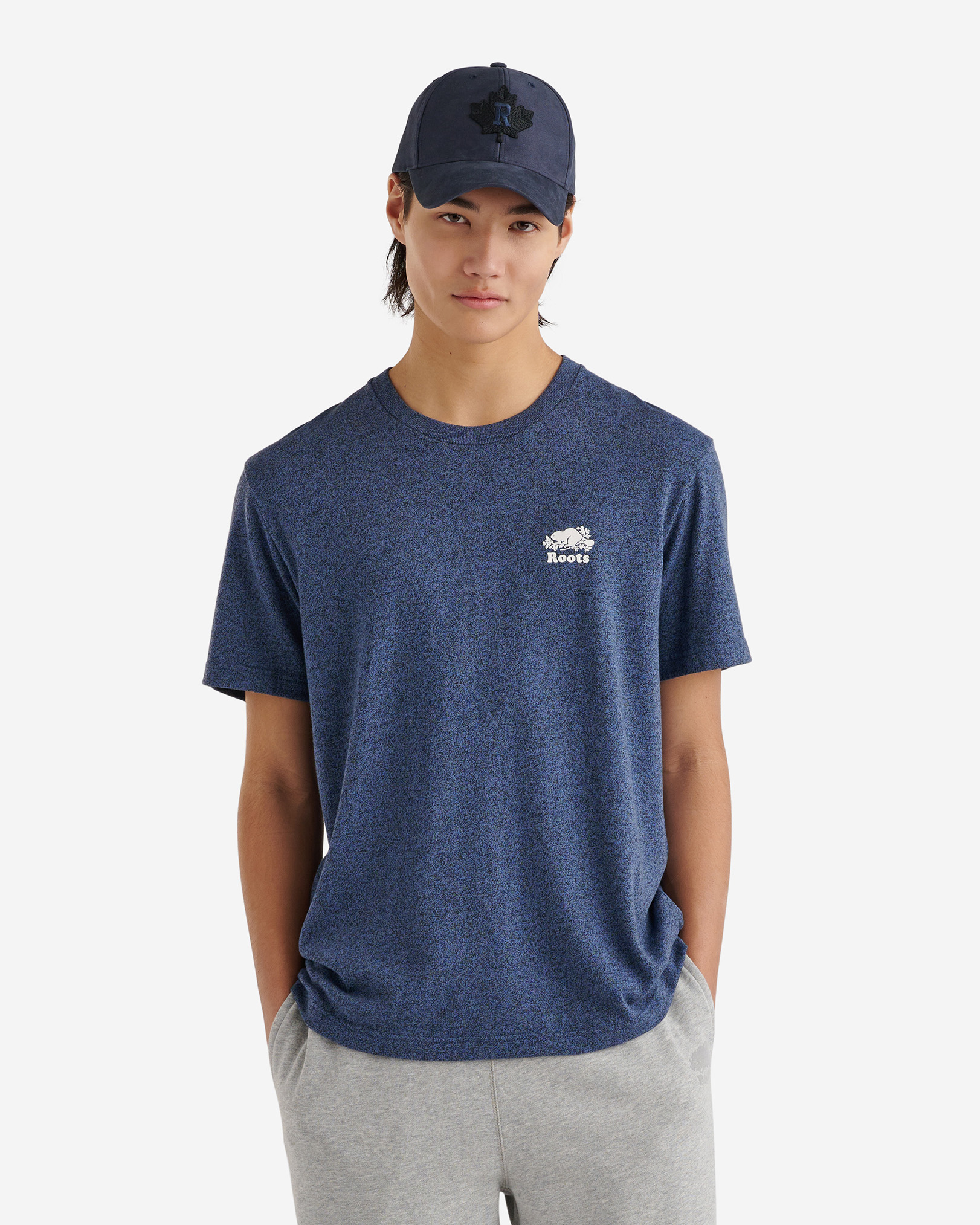 Roots Men's Perfect Pepper T-Shirt in Blue Horizon Pepper