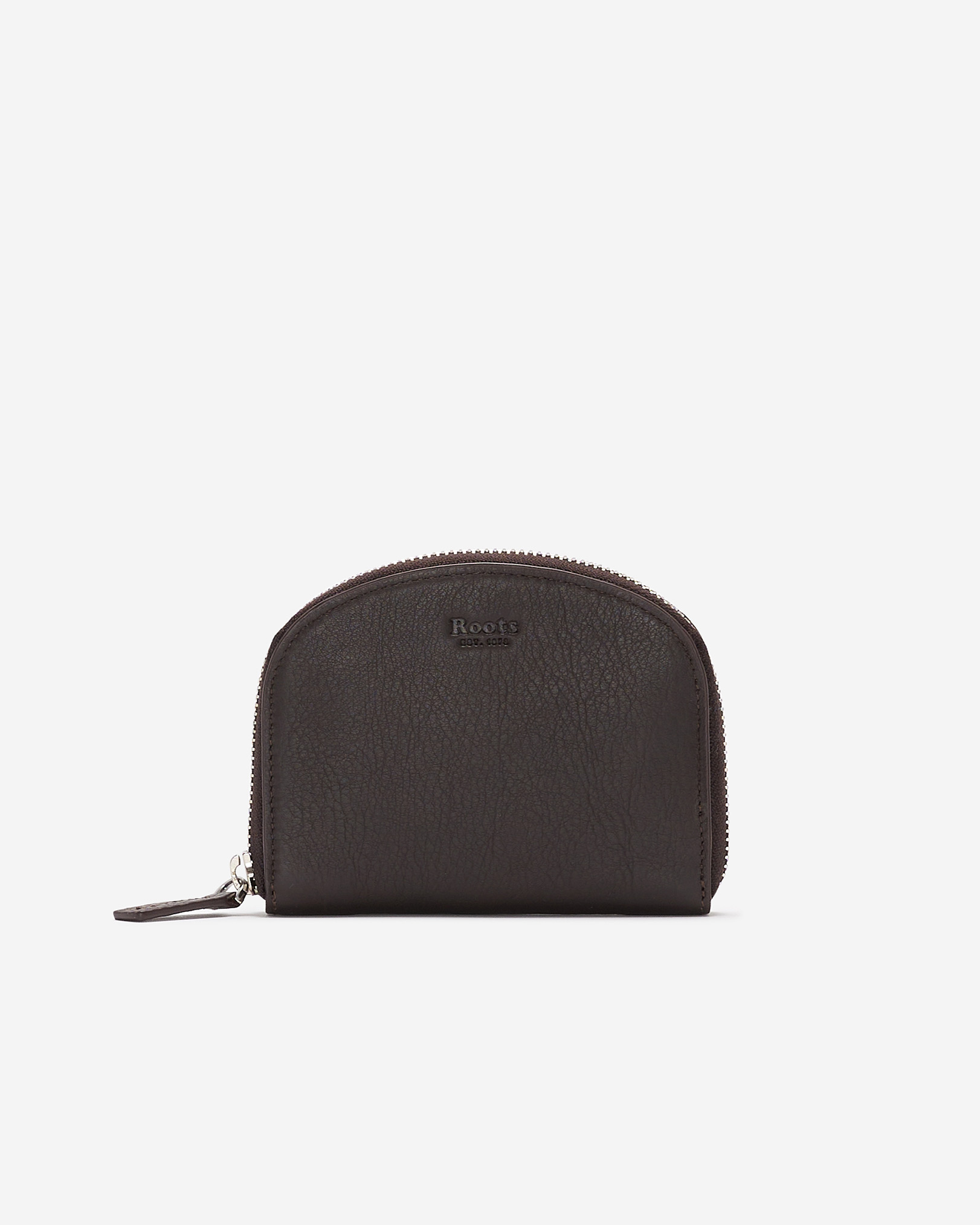 Roots Half Moon Wallet Cloud in Ebony