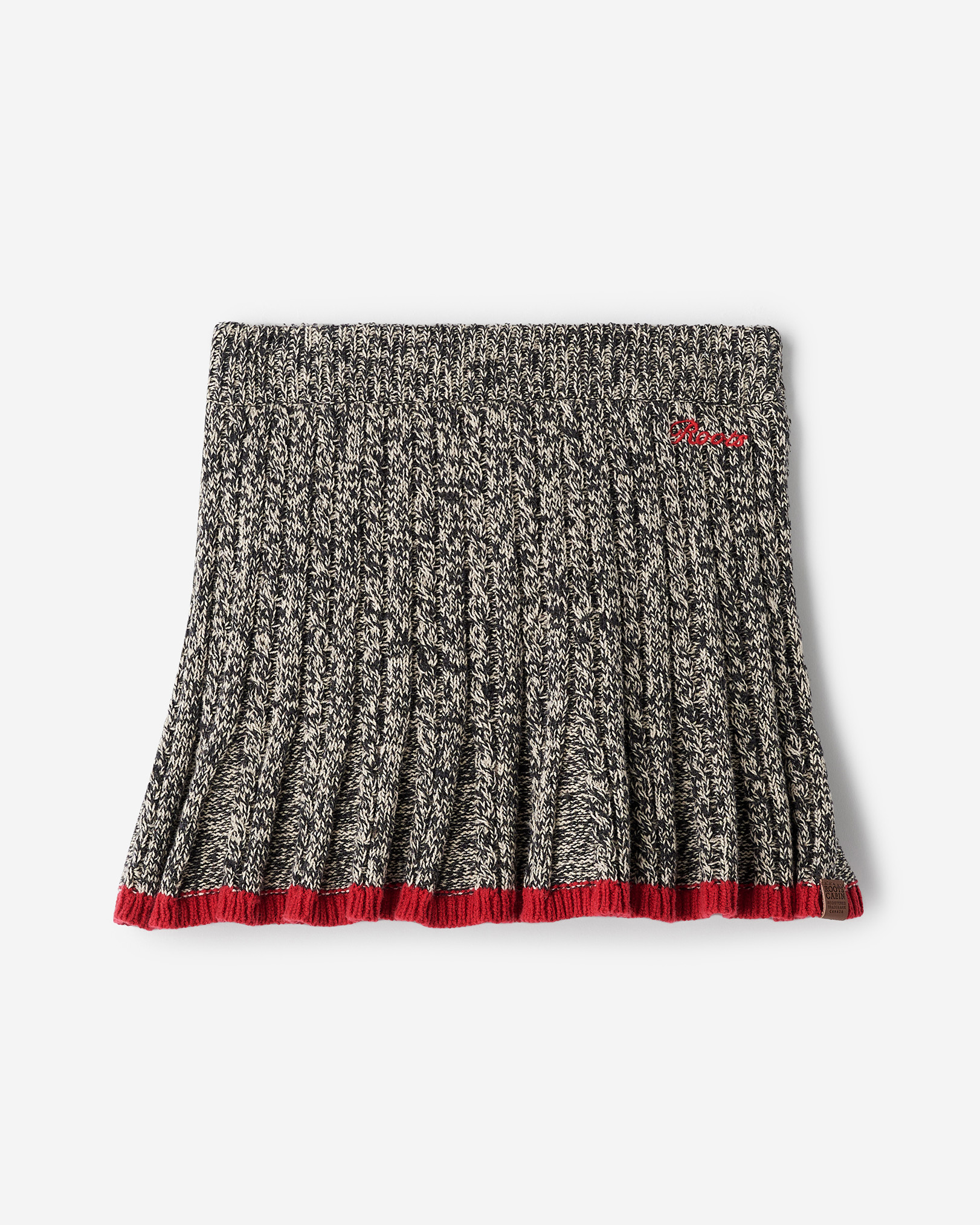 Roots Toddler Girl's Cabin Cable Skort in Grey Oat Mix