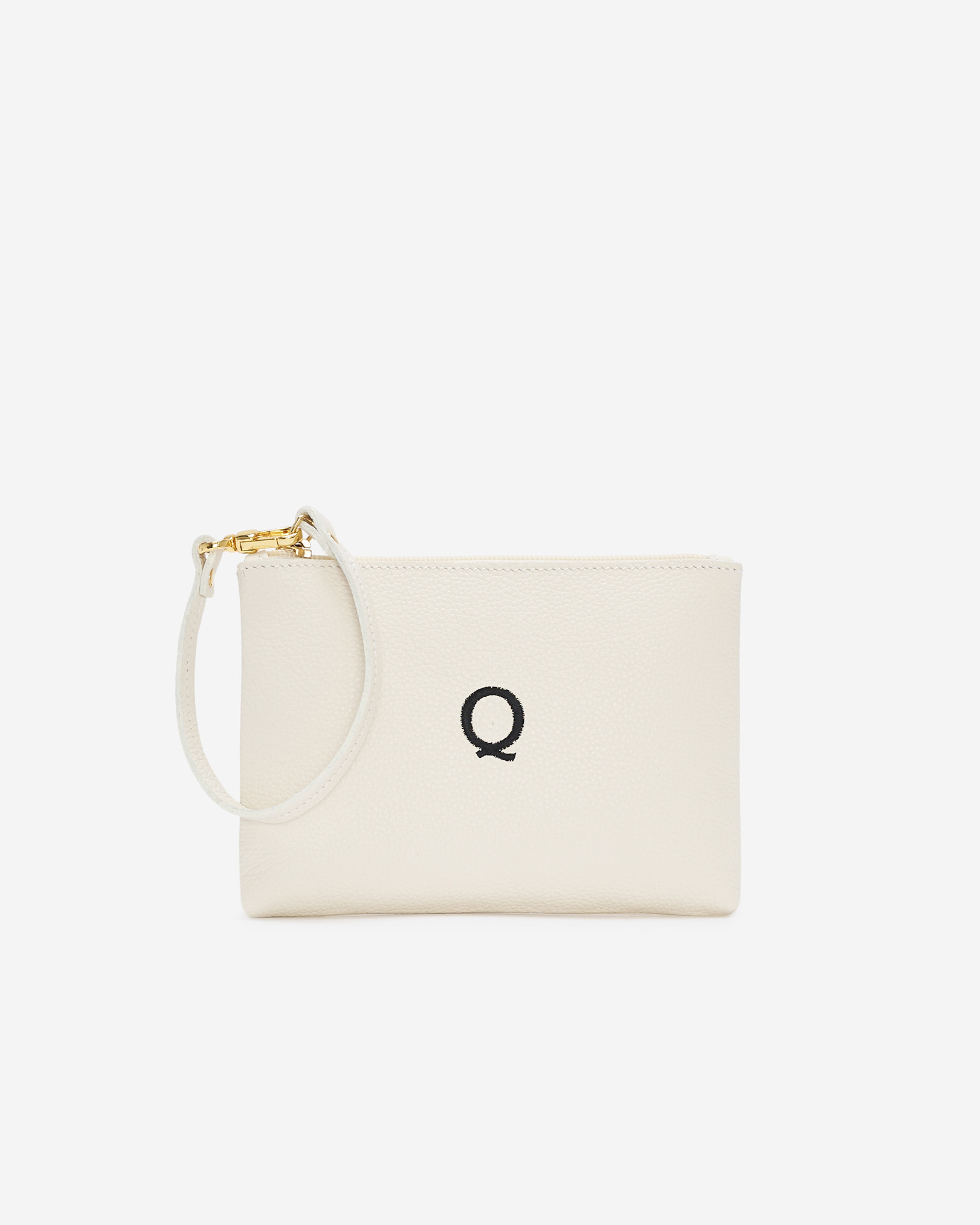 Roots Monogram Wristlet Ivory