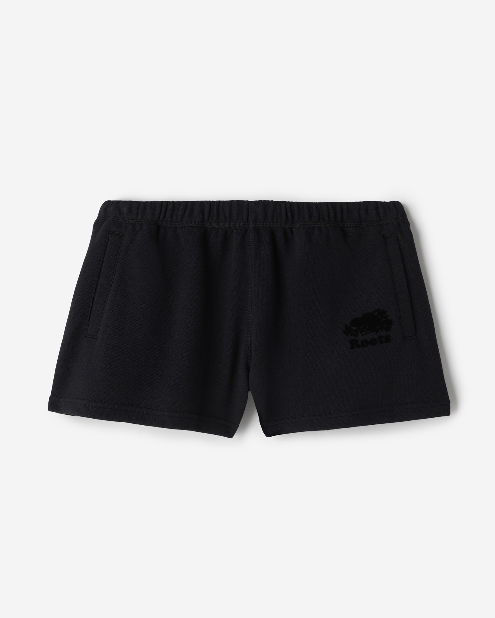 Roots Organic Original Sweatshort 3 Inch in Black