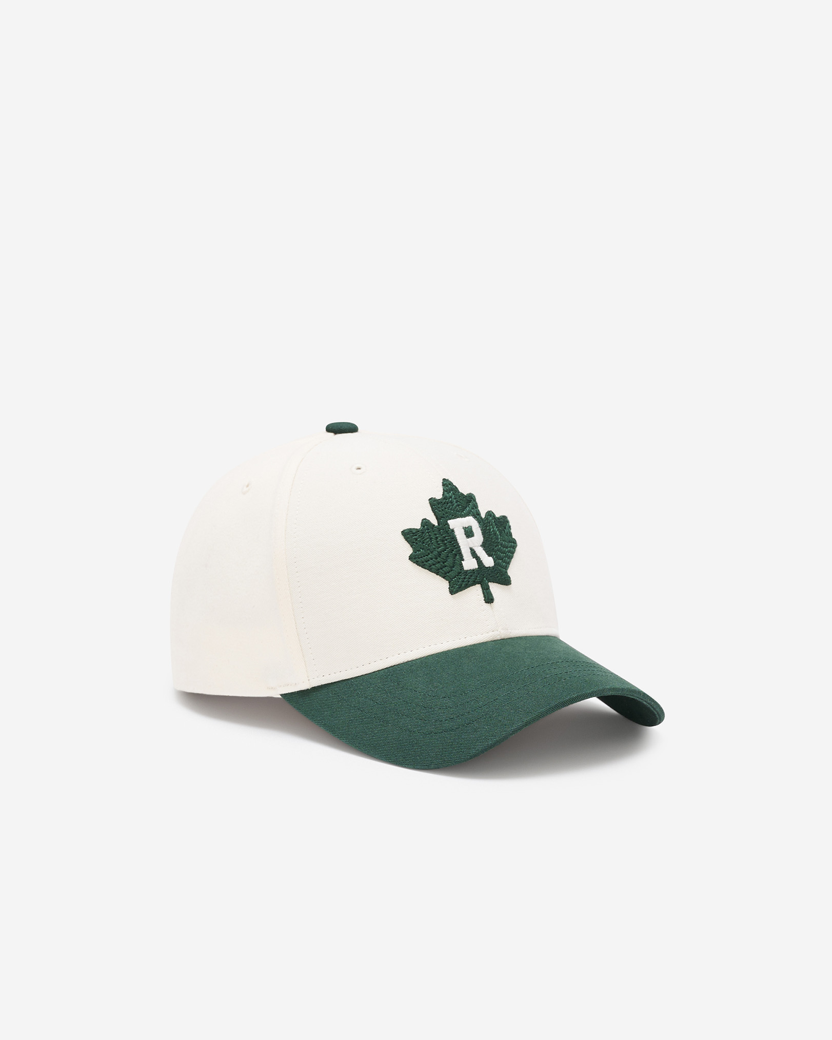 Roots Modern Leaf Baseball Cap Hat in Varsity Green