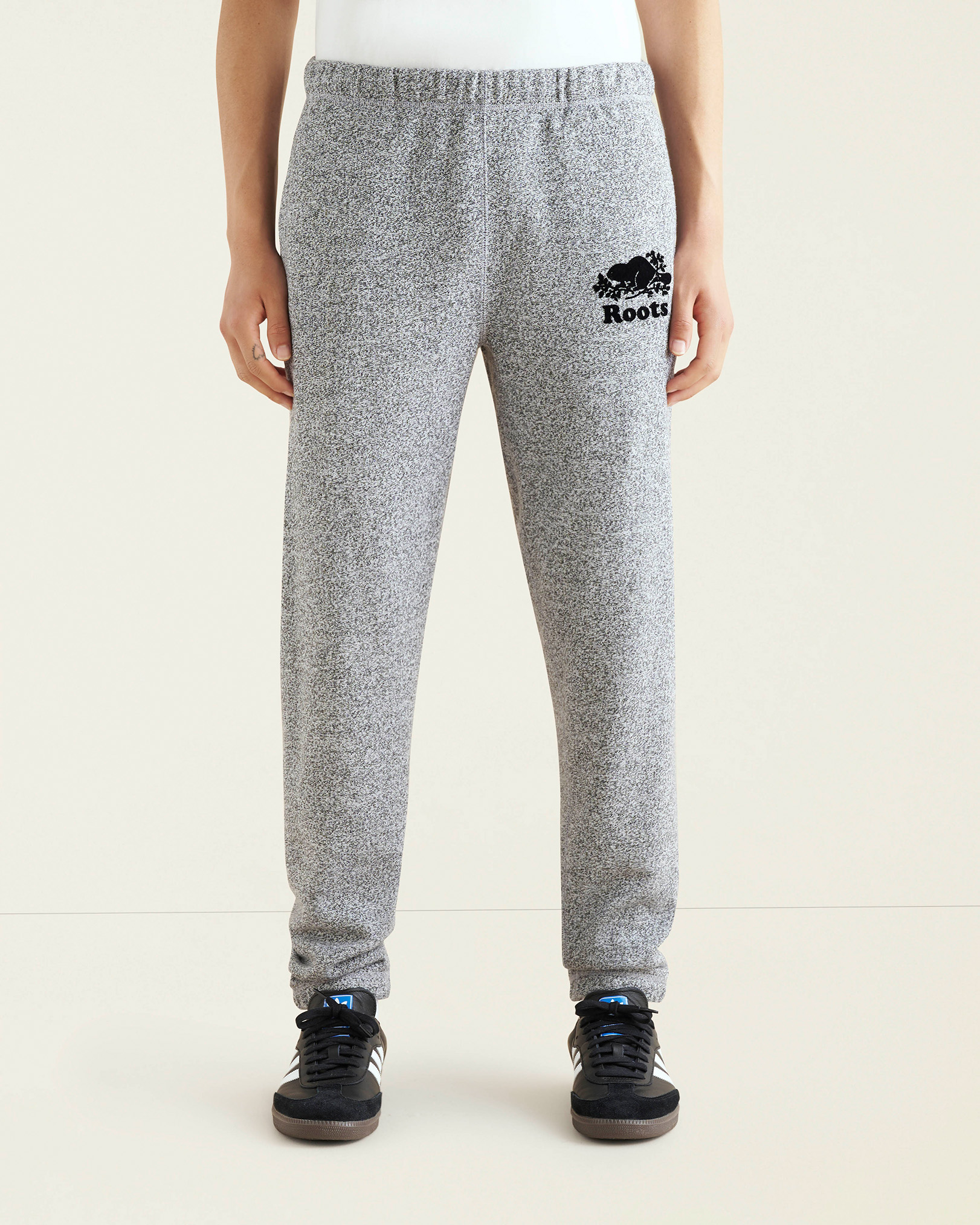 Roots Organic Original Slim Sweatpant in Salt/Pepper