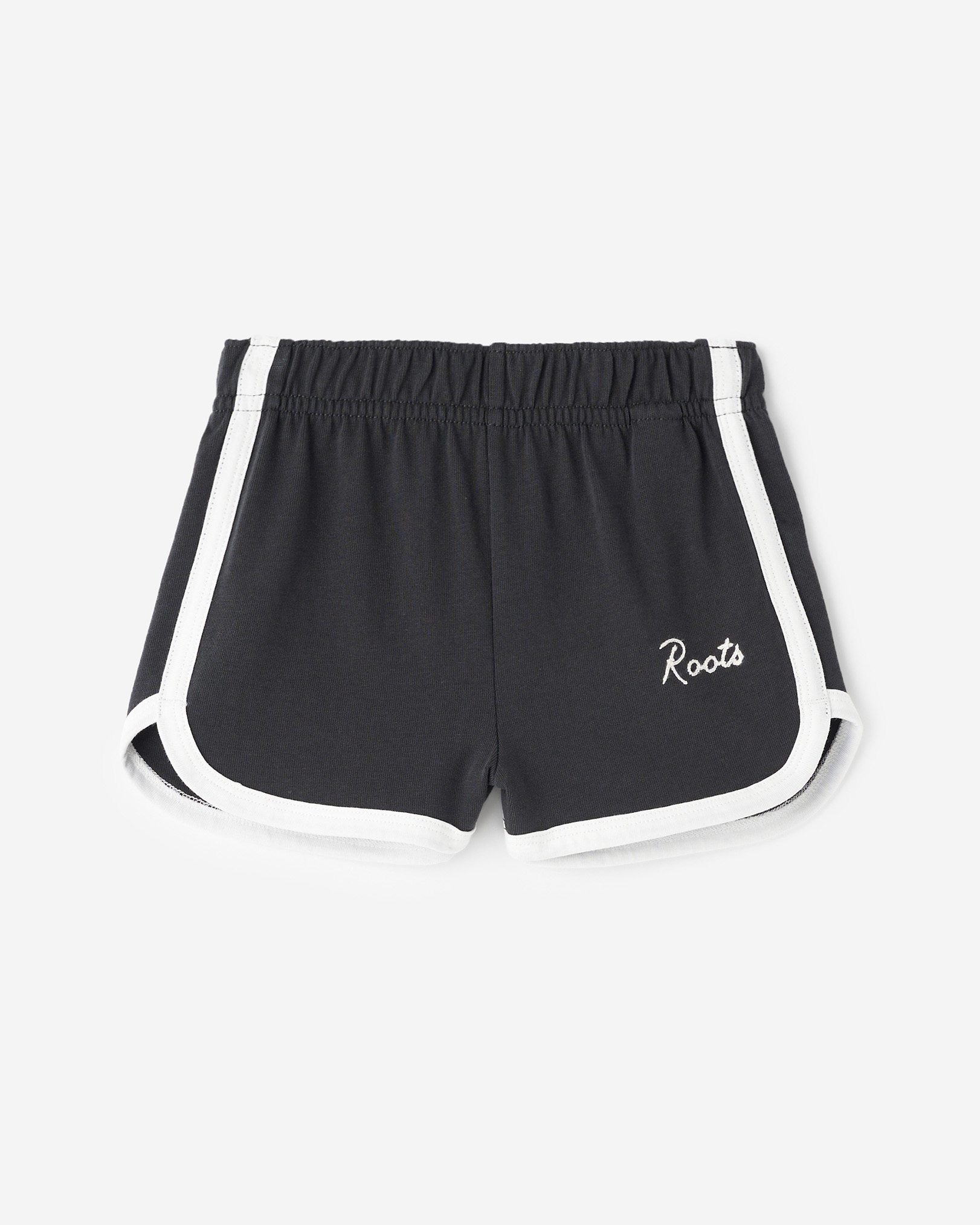 Roots Toddler Girl's Gym Short in Raven