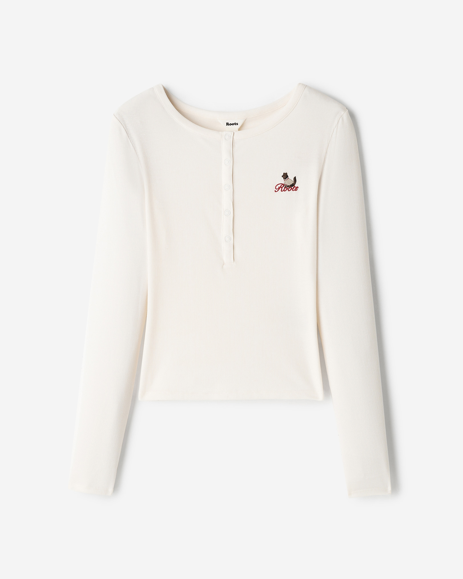 Roots Holiday Pajama Henley in Egret