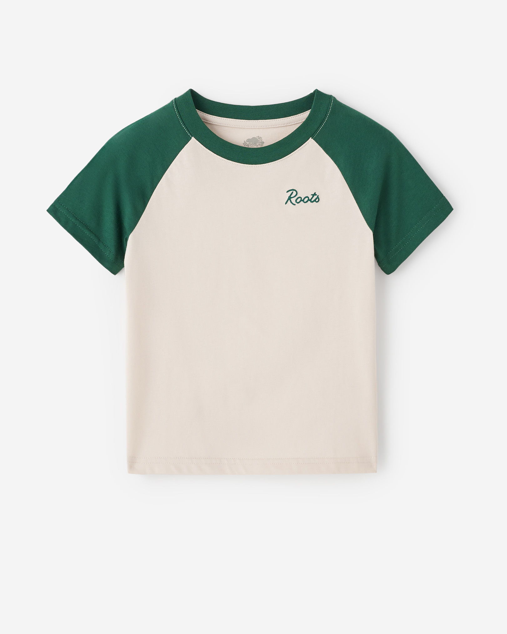 Roots Toddler Boy's Baseball T-Shirt in Sandstone