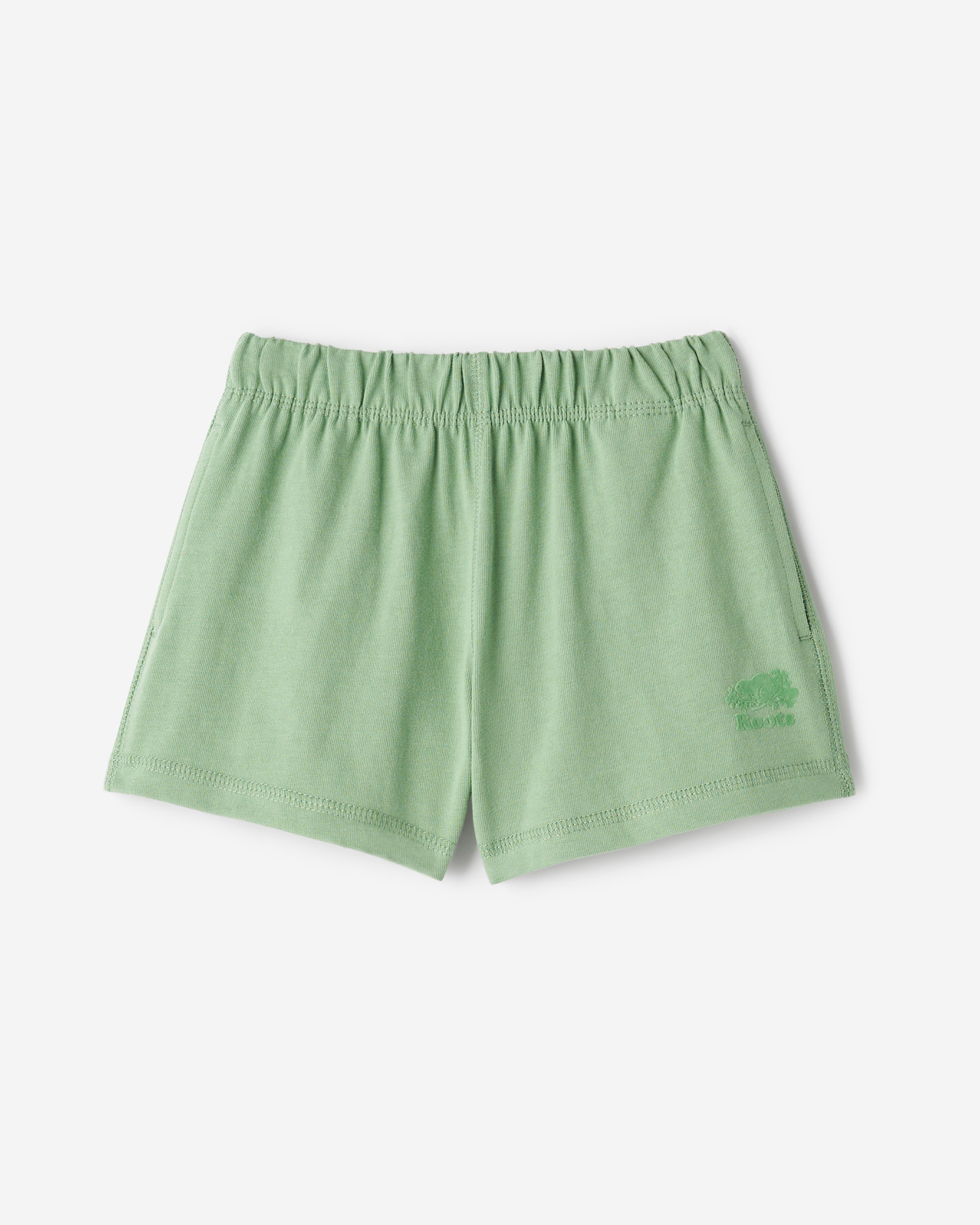 Roots Toddler Girl's Cooper Heavy Jersey Shortie in Basil Green