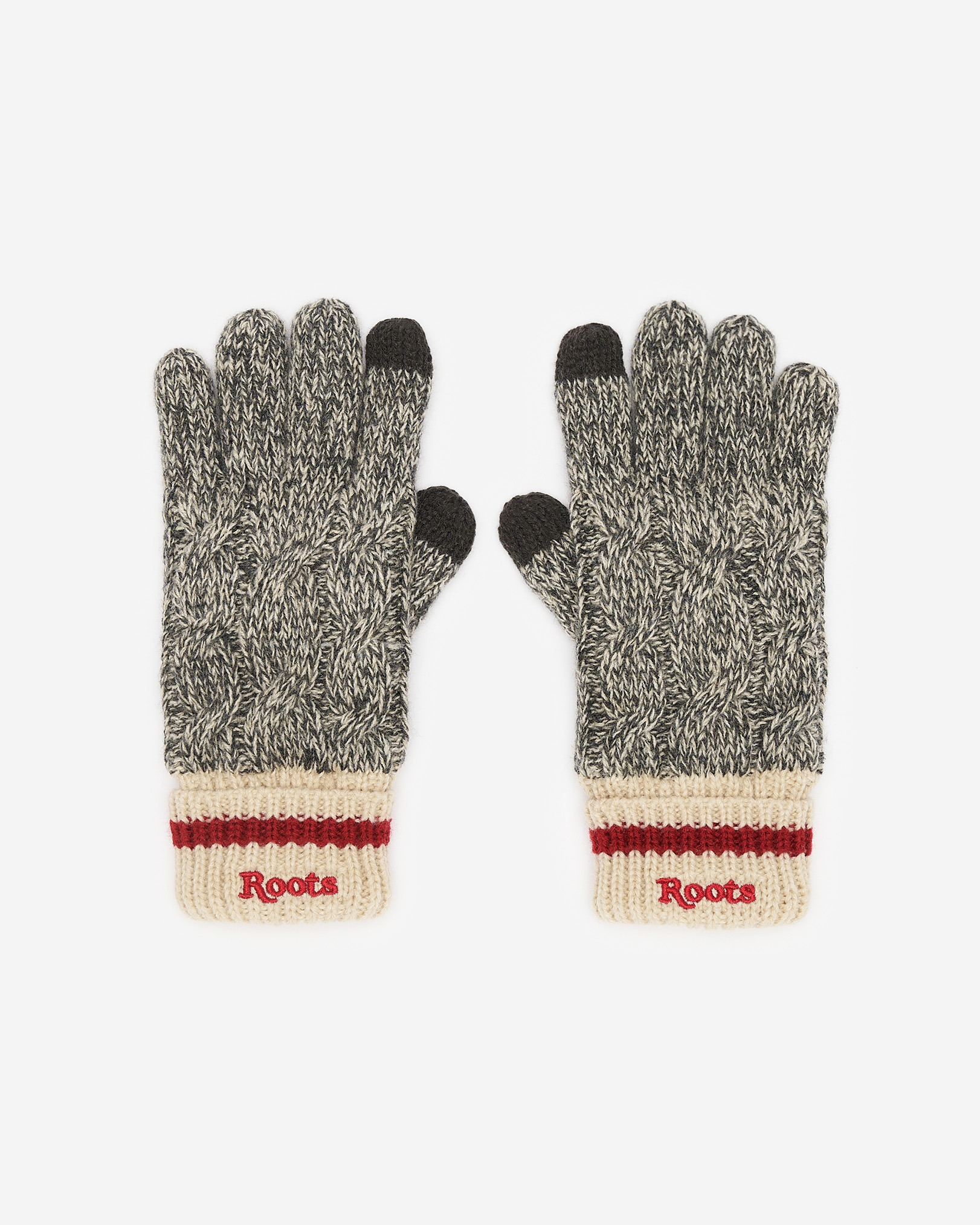 Roots Kids Cabin Glove in Grey Oat Mix