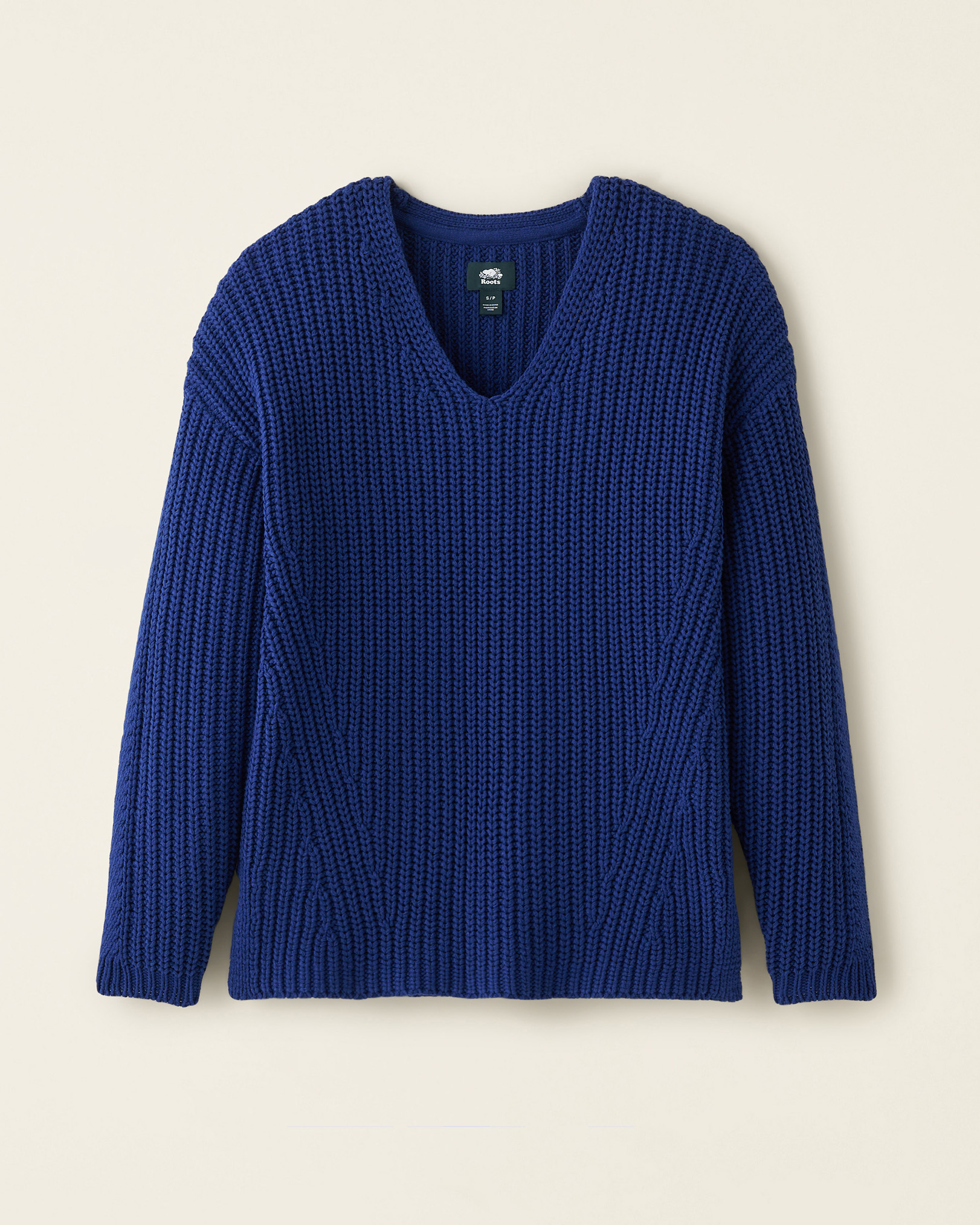 Roots Elora V-Neck Sweater Shirt in Blue Depths | Shop Midtown