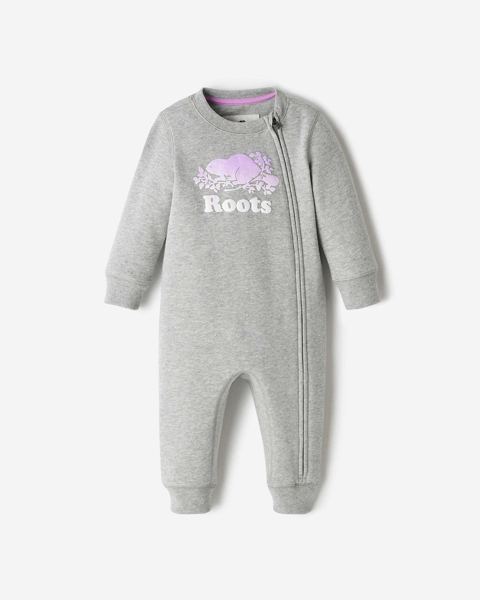 Roots Baby Organic Original Softglow Romper in Grey Mix