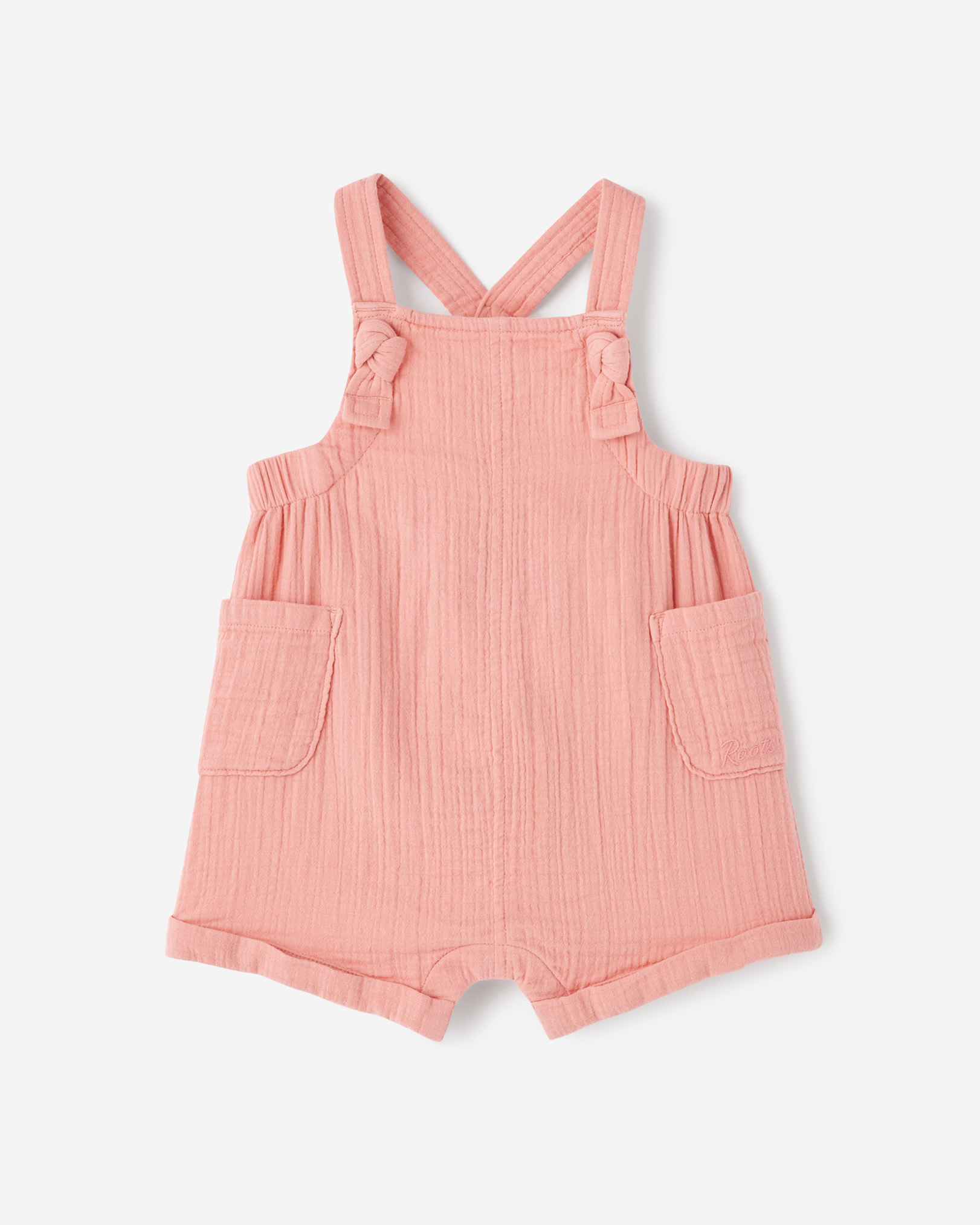 Roots Baby Crinkle Overall in Mauveglow