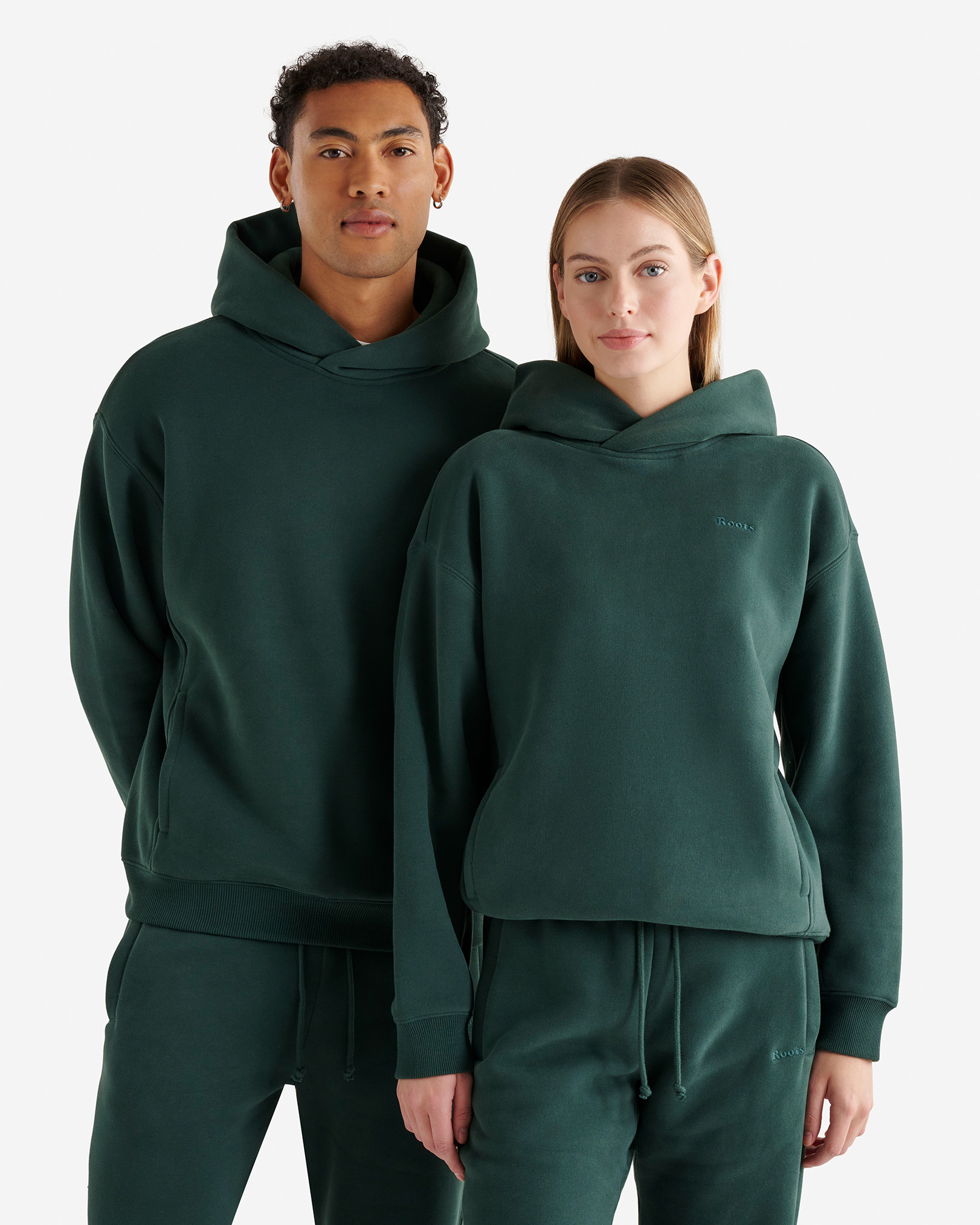 Roots Cloud One Fit Hoodie in Green Shadow