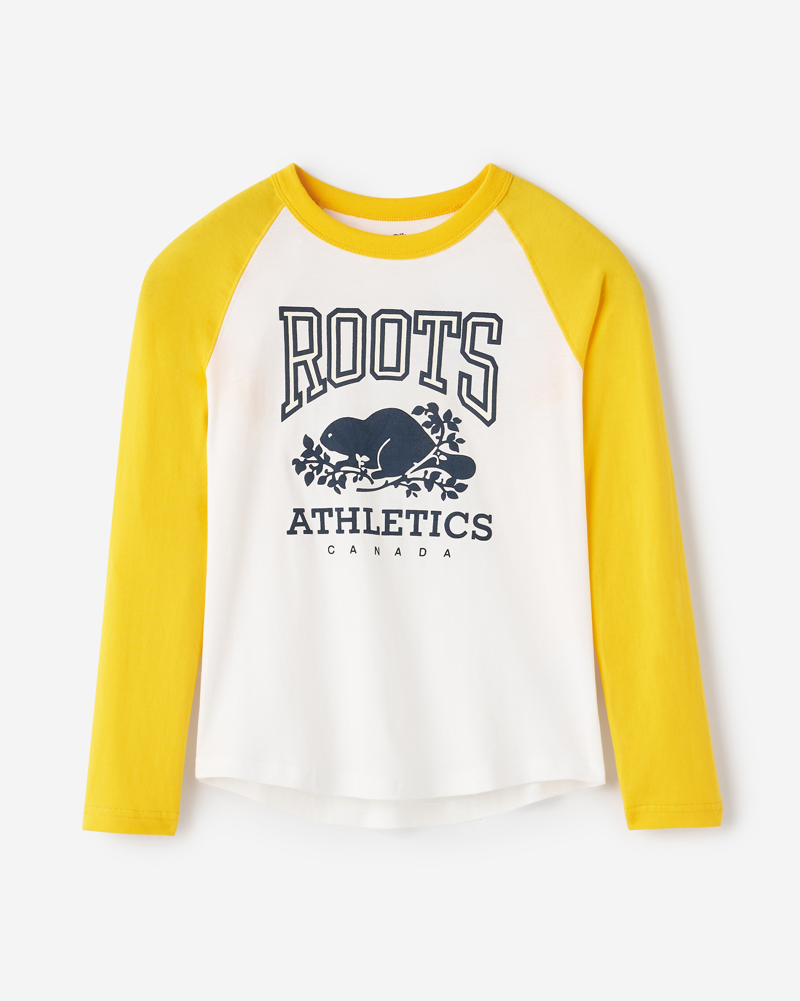 Roots Kids RBA Raglan T-Shirt in Egret