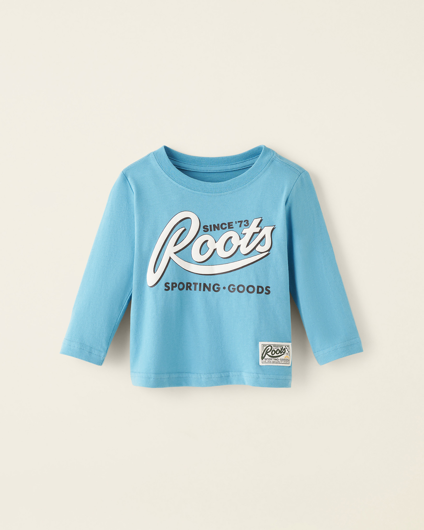 Roots Baby Sporting Goods T-Shirt in Niagara Blue