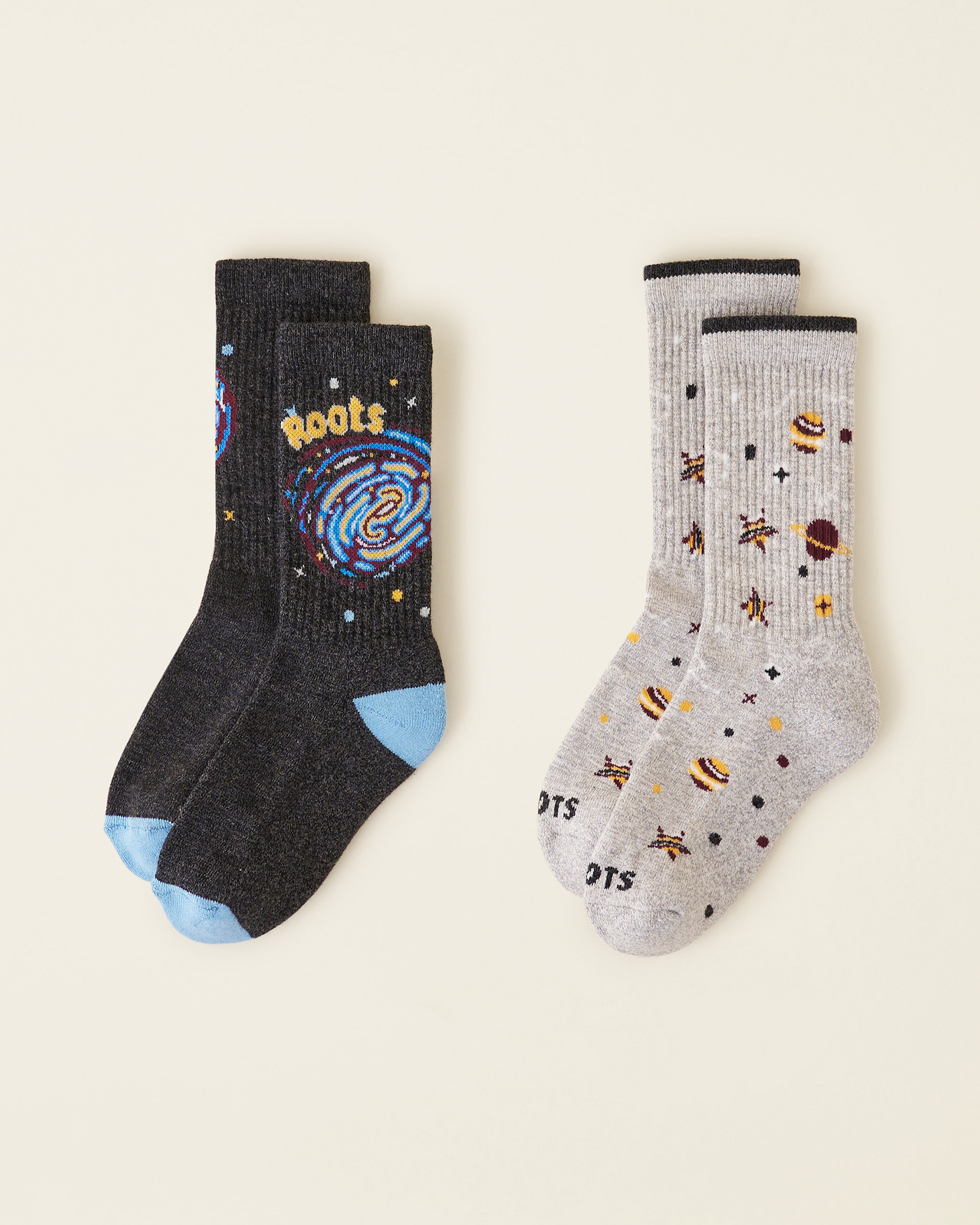 Roots Kid Pattern Sock 2 Pack in Mix