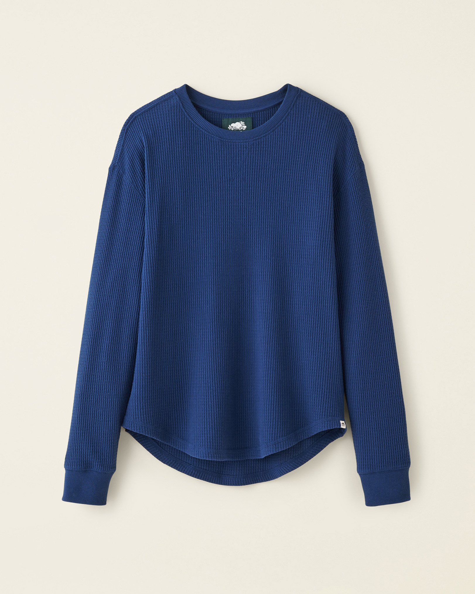 Roots Waffle Long Sleeve Top in True Navy