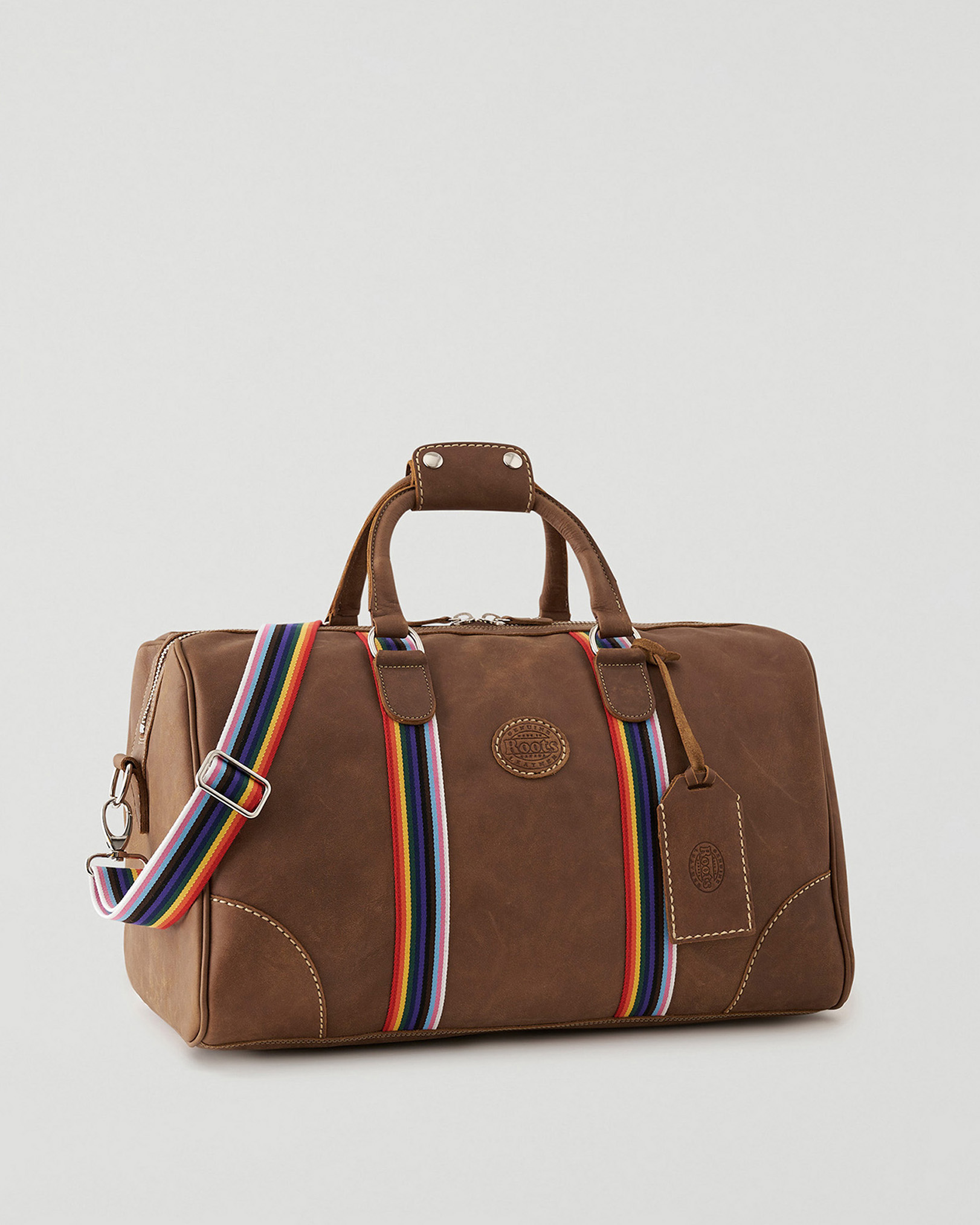 Roots Rainbow Banff Weekender Bag Tribe in Natural