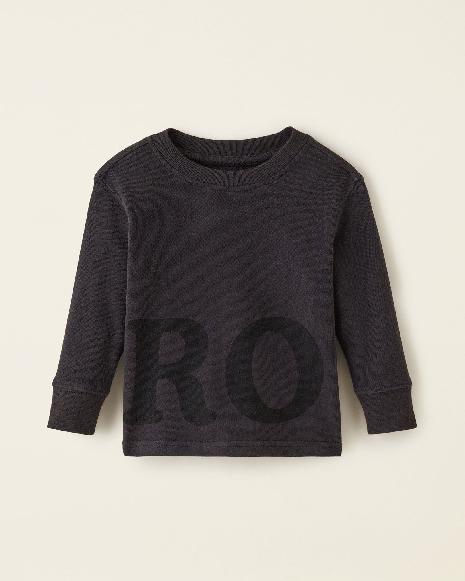 Roots Baby One Long Sleeve T-Shirt in Black