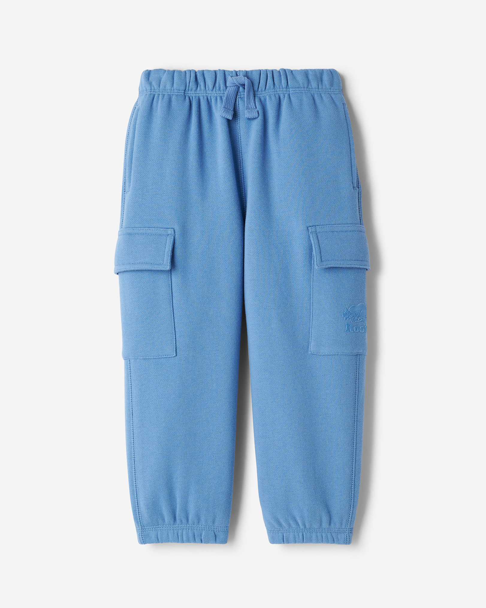 Roots Toddler Organic Cooper Relaxed Cargo Sweatpant in Gulf Blue