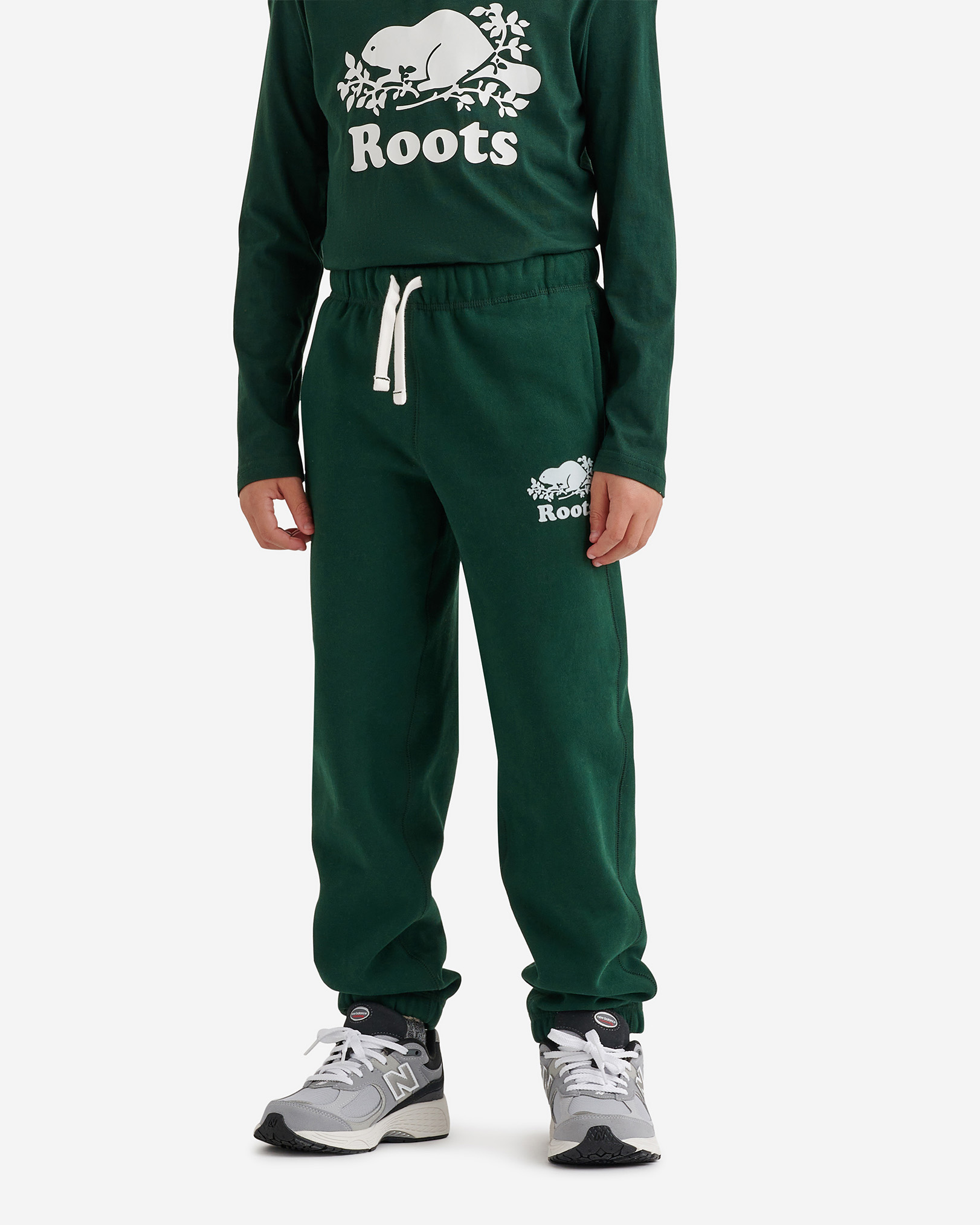 Roots Kids Organic Original Sweatpant in Varsity Green