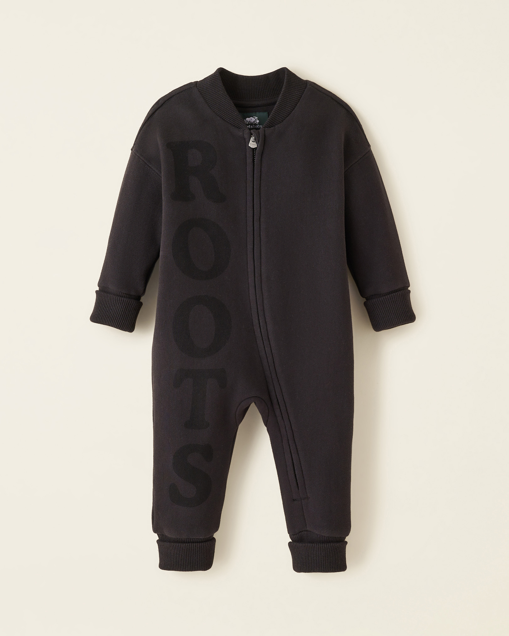 Roots Baby One Romper in Black