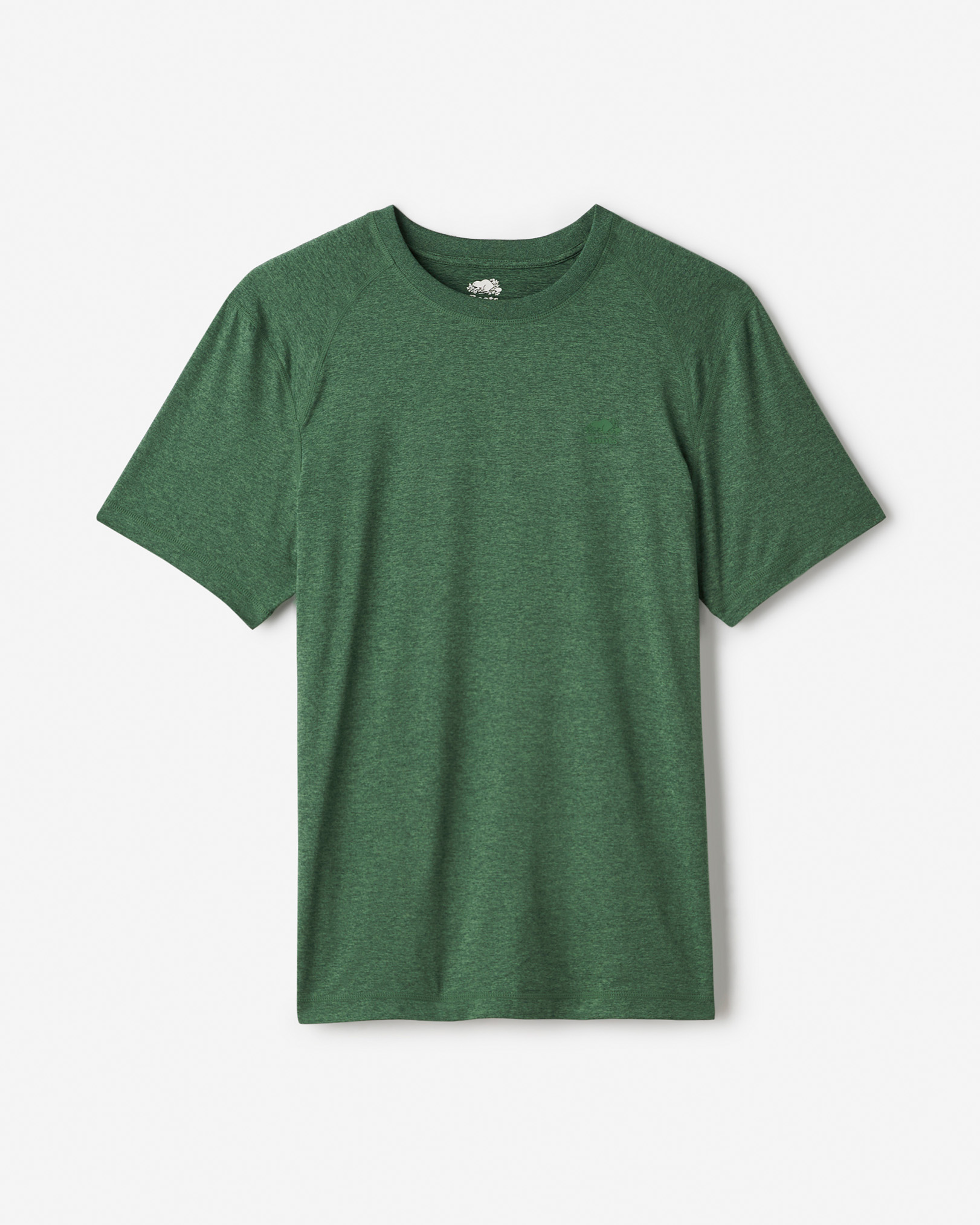 Roots Renew Knit Short Sleeve Top in Myrtle Green Pepper