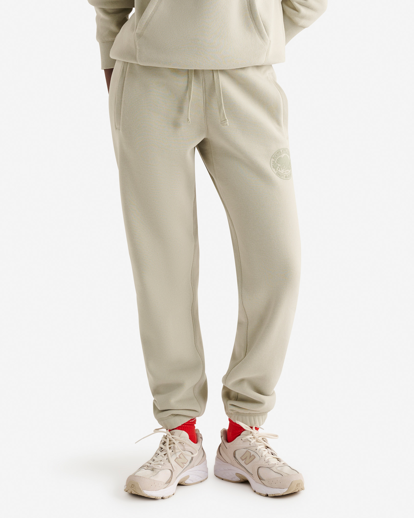 Roots Women's Heritage Beaver Sweatpant in Abbey Stone