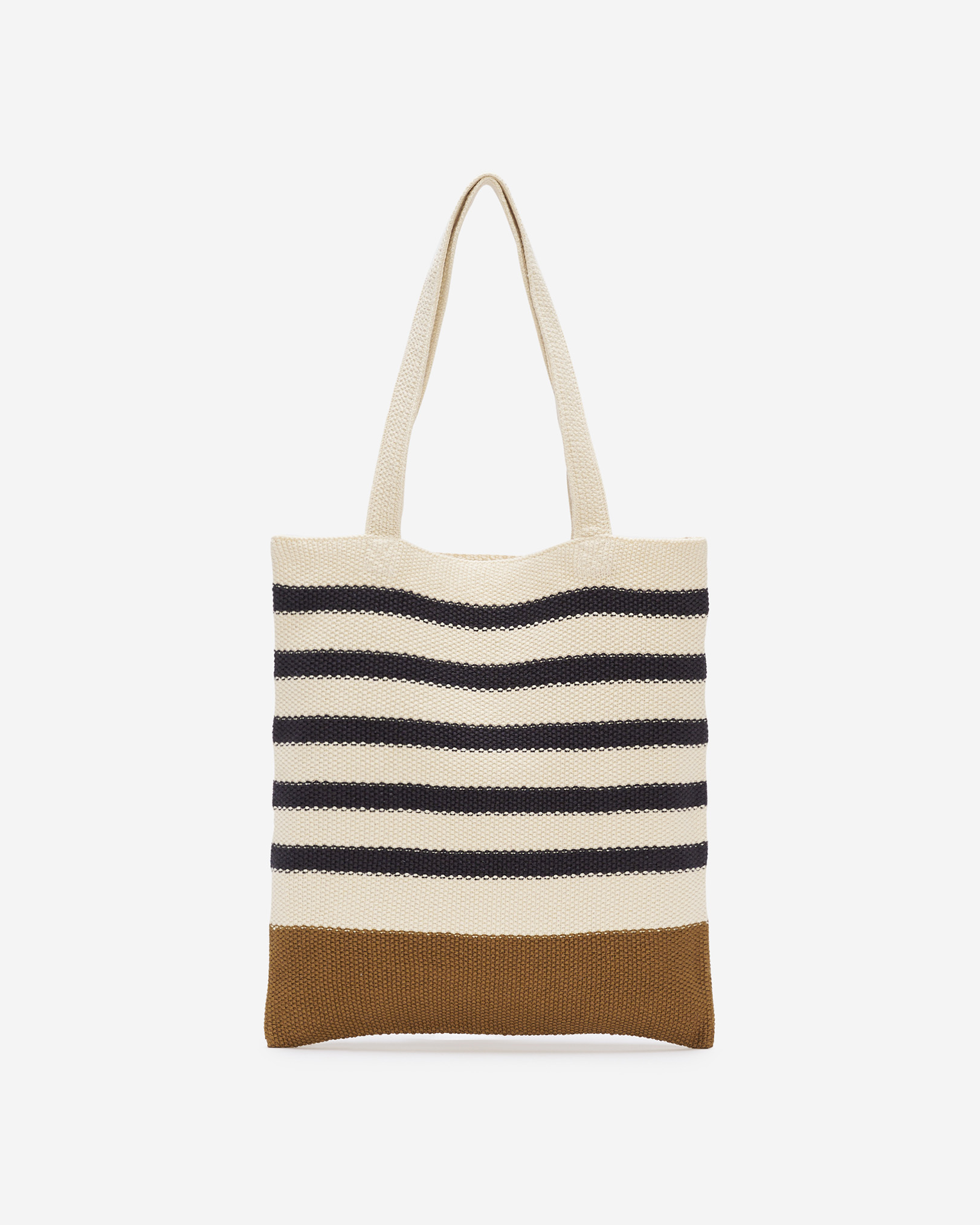Roots Colwood Crochet Tote Bag in Black/White