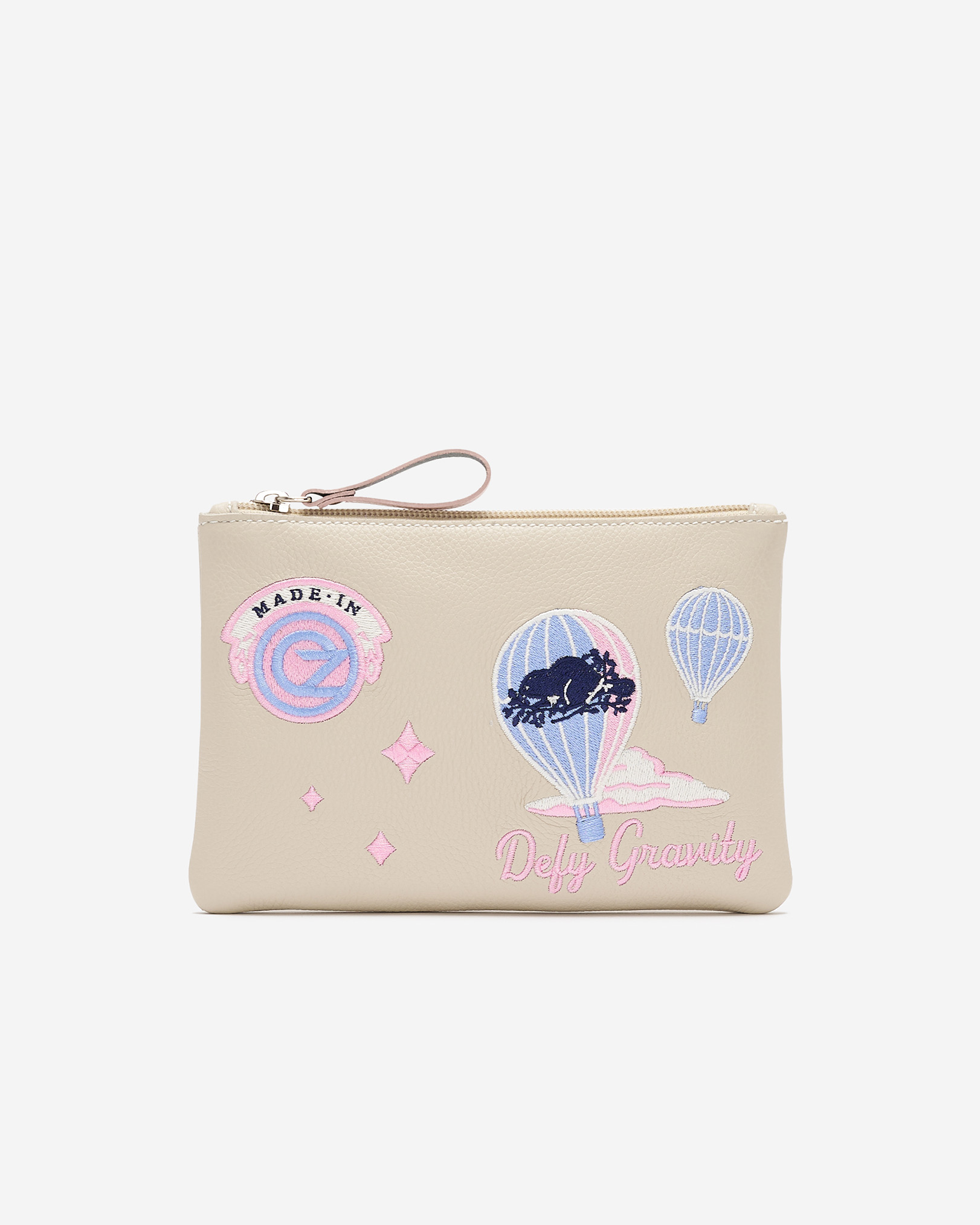 Roots X Wicked Zip Pouch in Oyster Grey