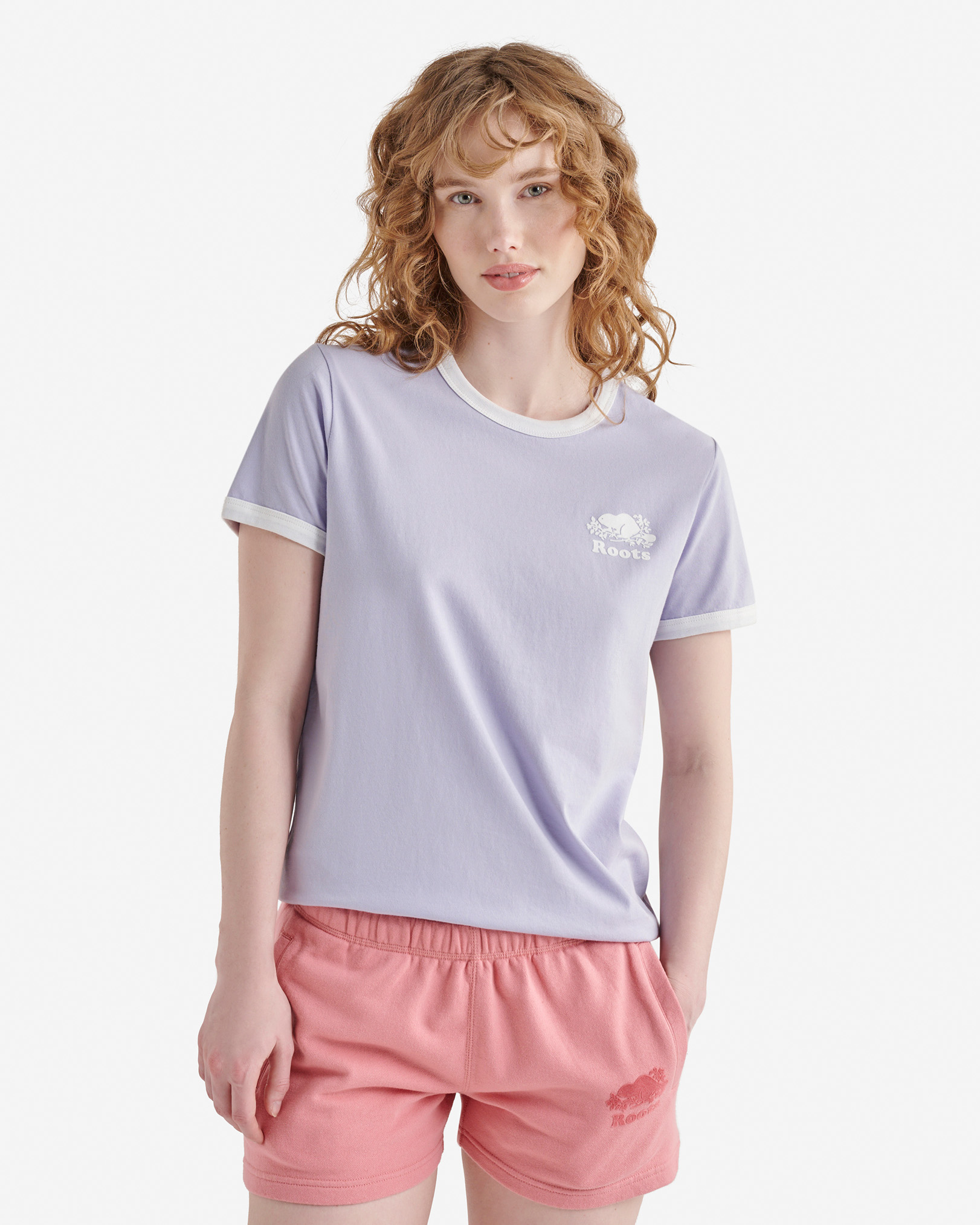 Roots Women's Cooper Ringer T-Shirt in Cosmic Sky