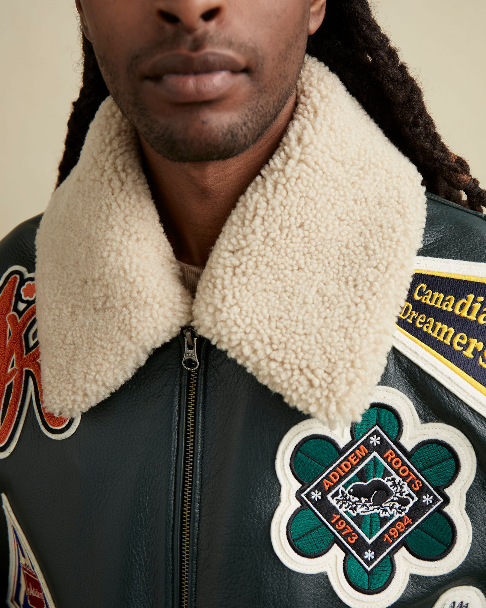 Roots X Adidem Asterisks Bomber Jacket Leather Jackets Roots