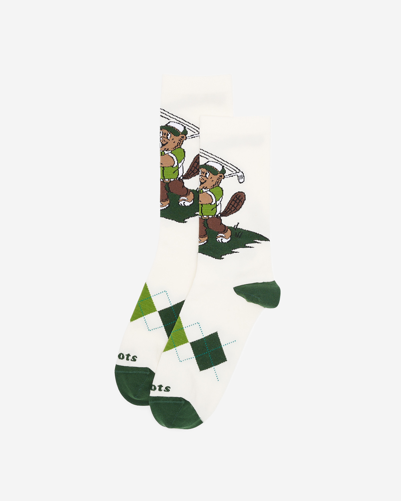 Roots Adult Golf Buddy Sock in Egret