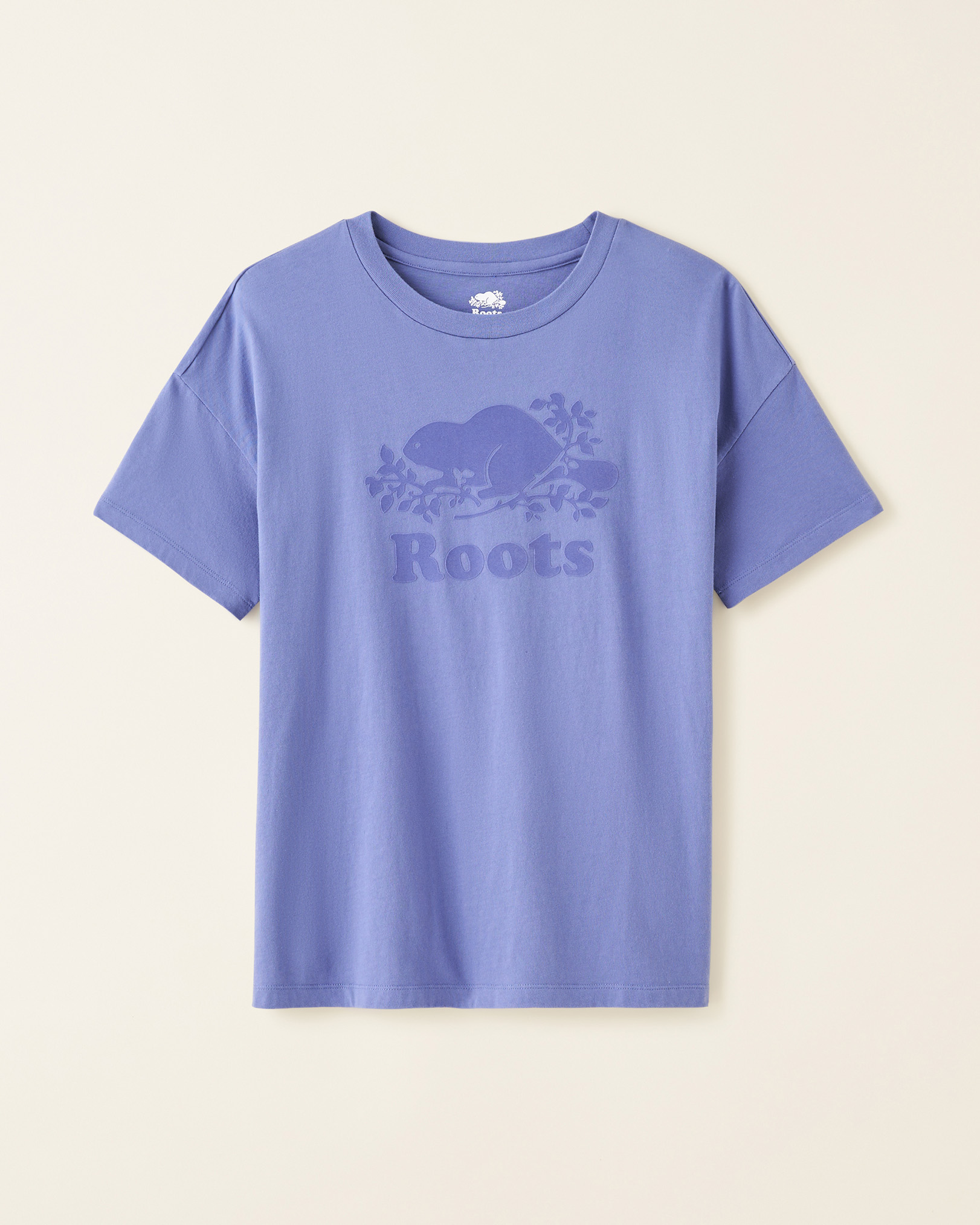 Roots Women's Organic Relaxed Cooper T-Shirt in Marlin Blue