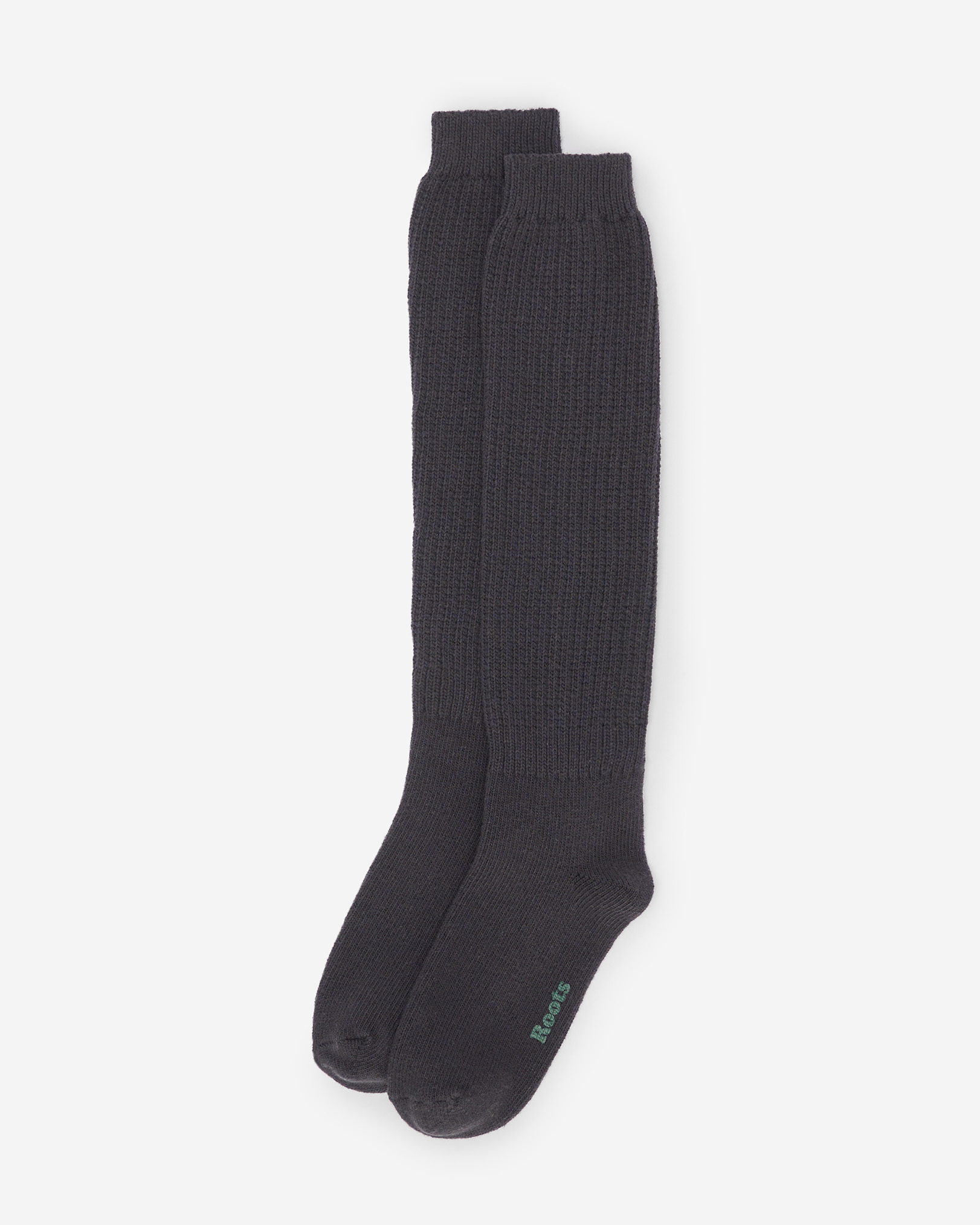Roots Women's Warm-Up Slouch Sock in Charcoal Black