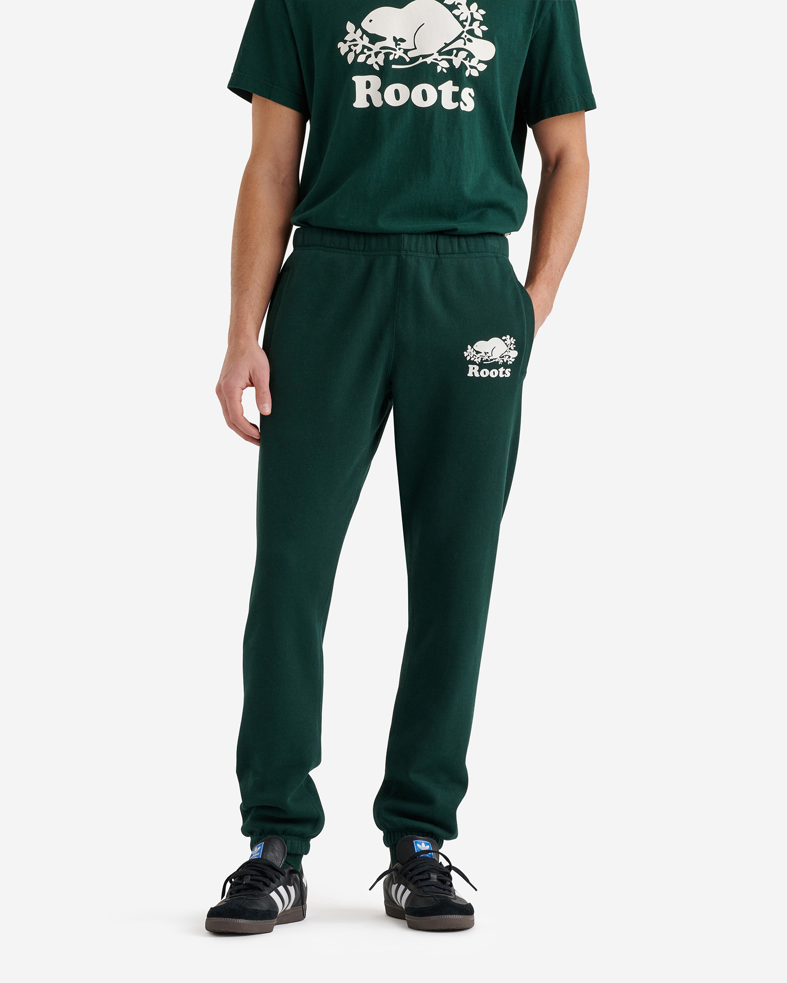 Roots Organic Original Sweatpant in Varsity Green