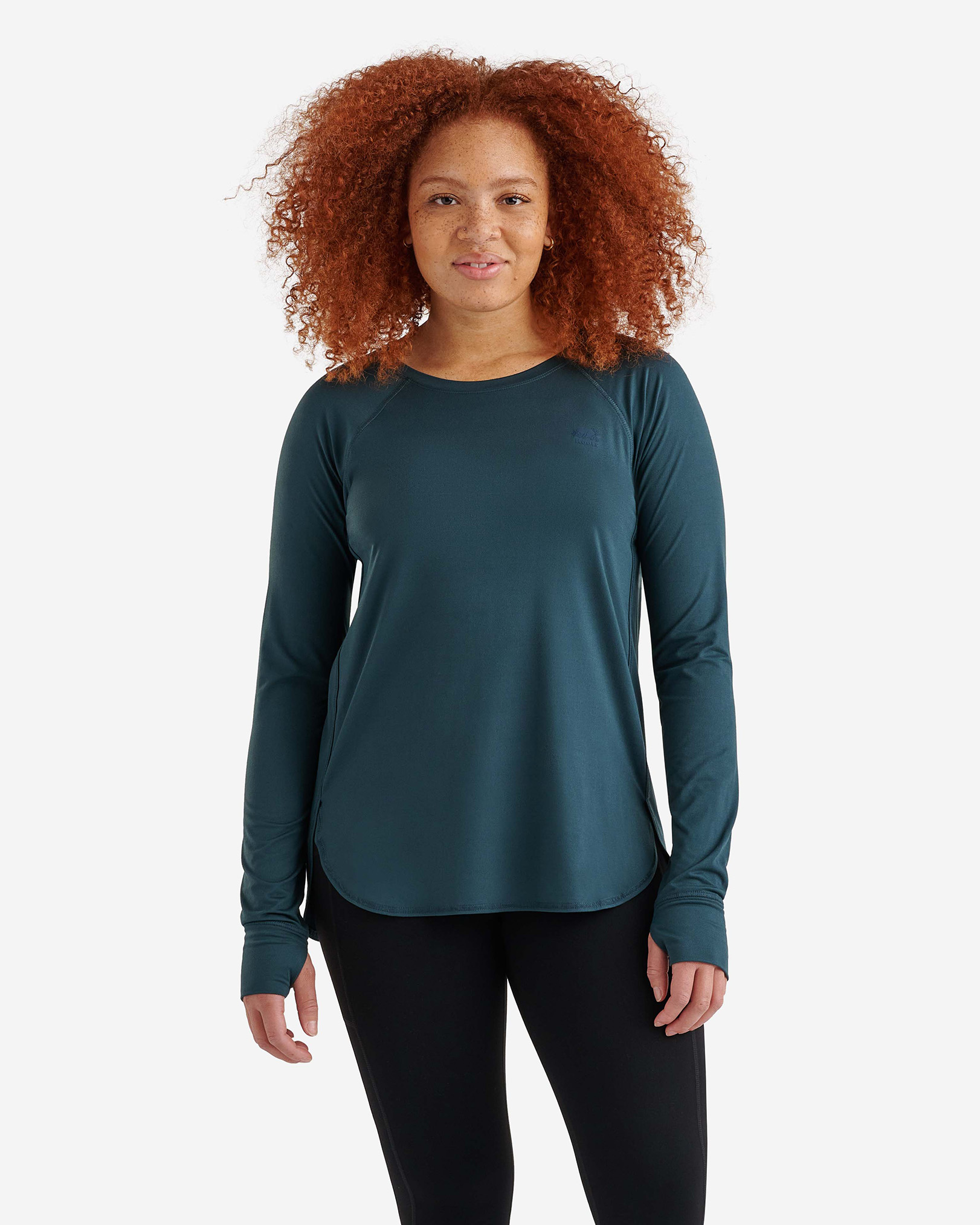 Roots Renew Long Sleeve Top in Forest Teal