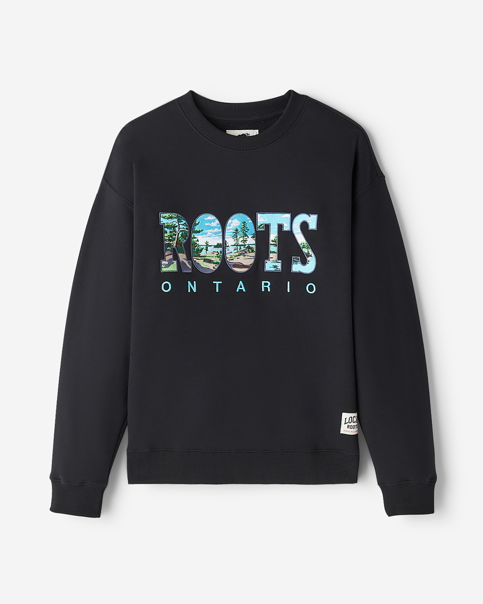 Roots Greetings From ON Crew Shirt in Black
