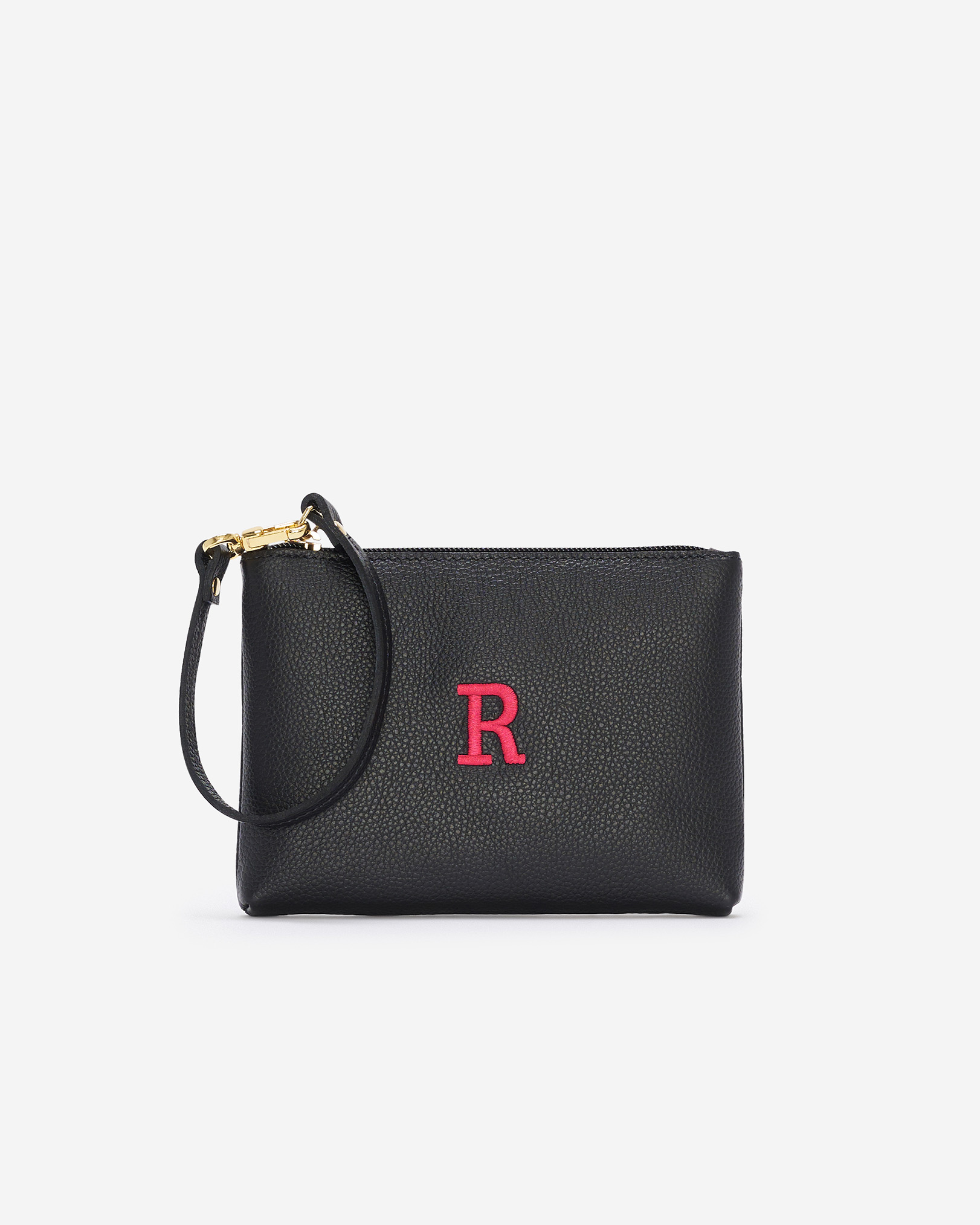 Roots Monogram Wristlet Black